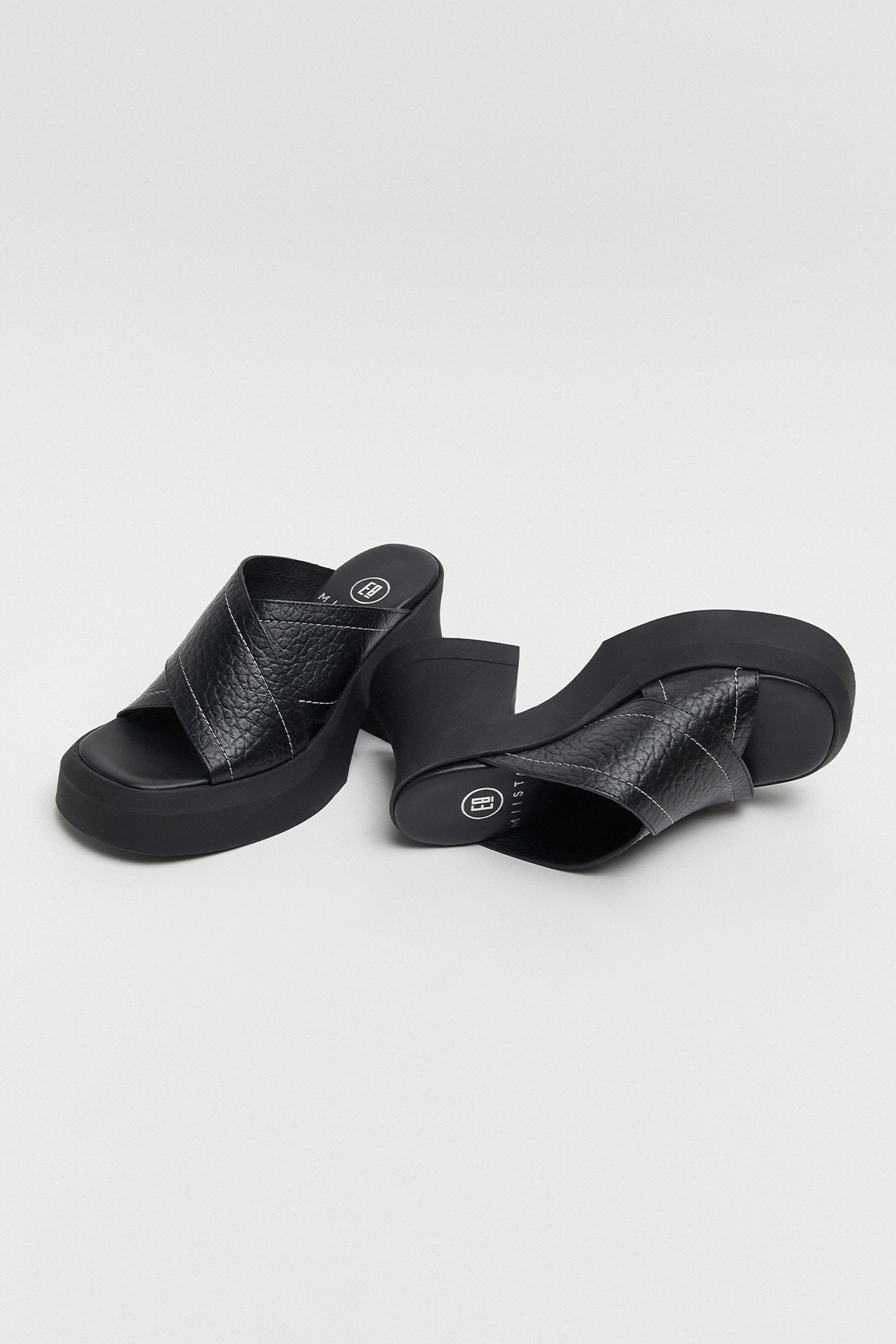 Raissa Black Mule Sandals | Miista Europe | Made in Portugal