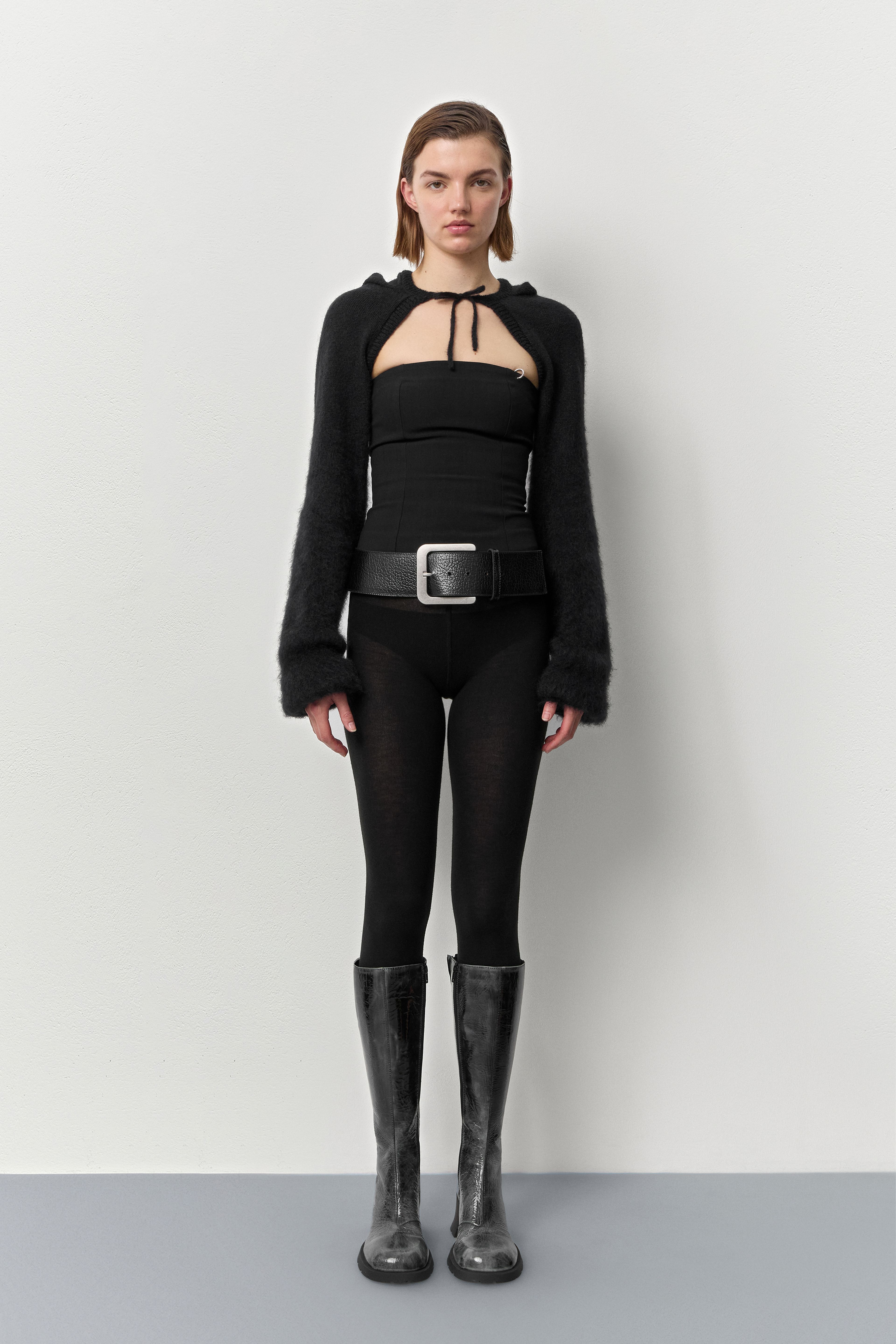 Nadine Grey Black Tall Boots | Miista | Designed & Handmade in Europe