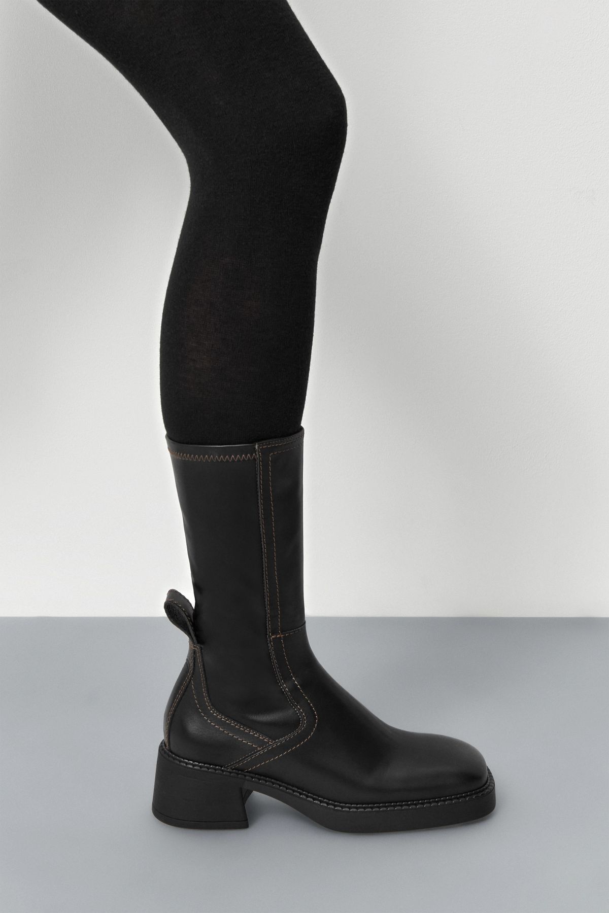Fabi Boots - Black Stretch Leather