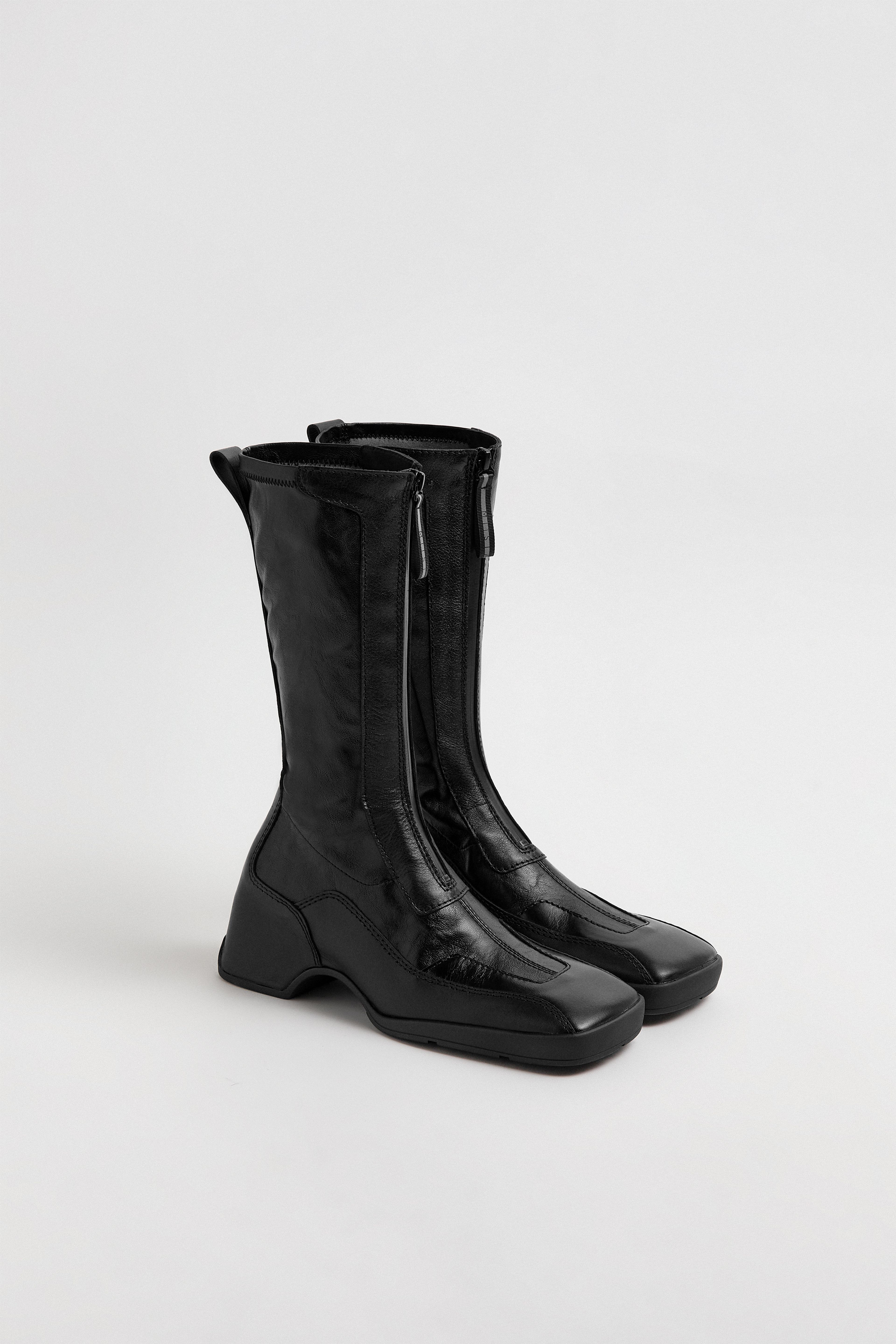Vito Black Strech Zipper Boots | Miista | Designed & Handmade in Europe