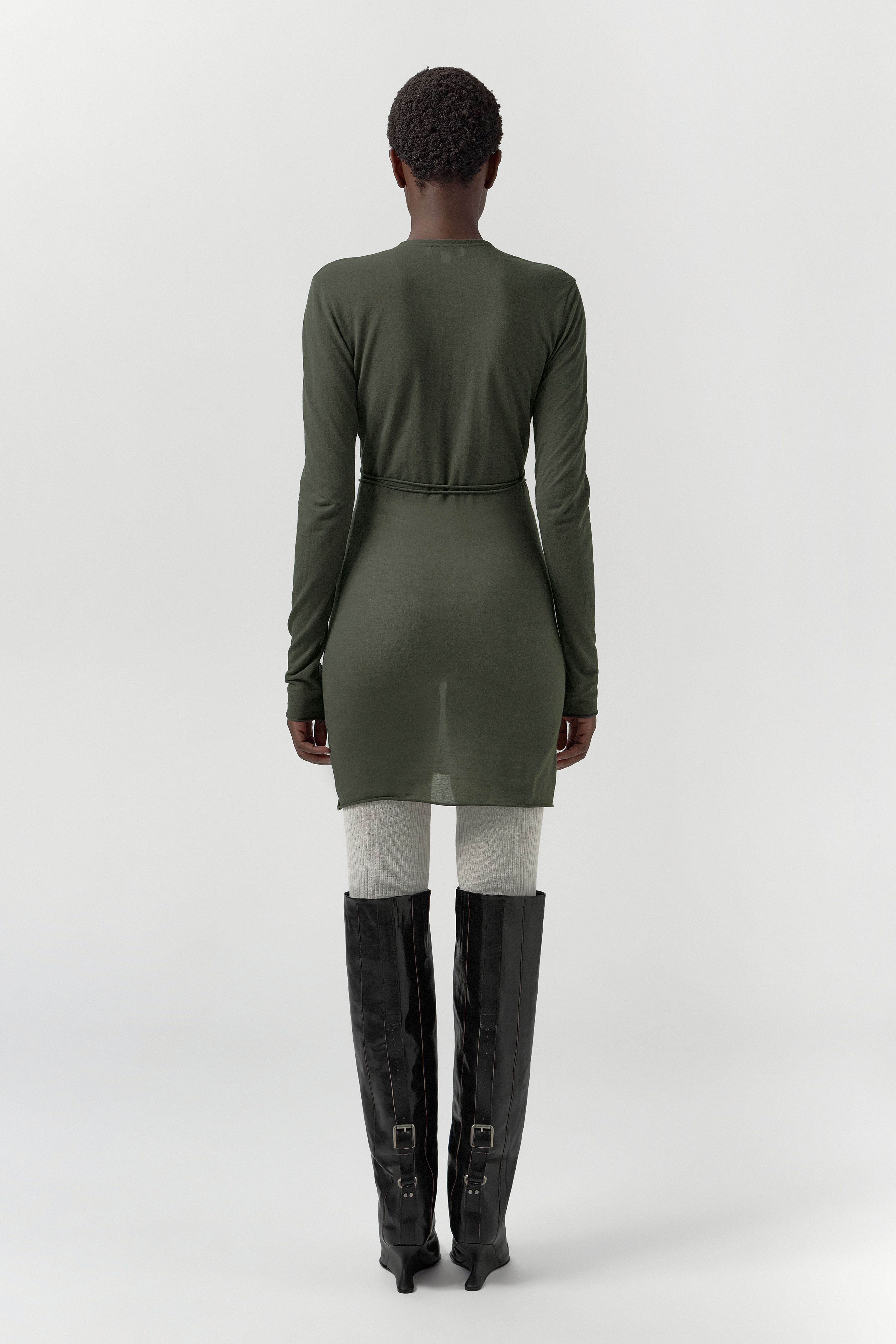 Alicja Dress - Khaki Cotton Blend | Miista | Designed & Handmade in Europe