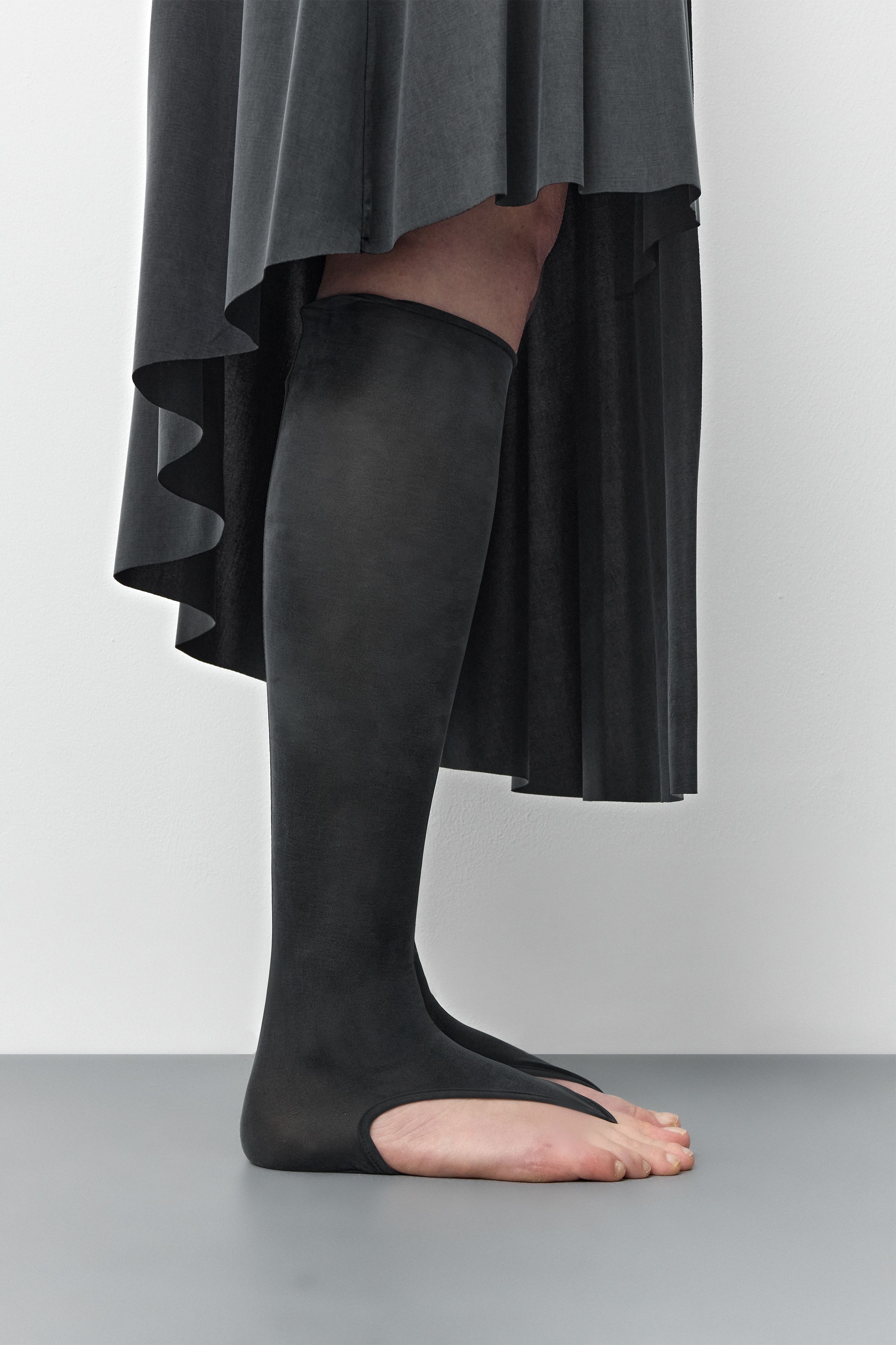 Andie Black Cupro Socks | Miista | Designed & Handmade in Europe