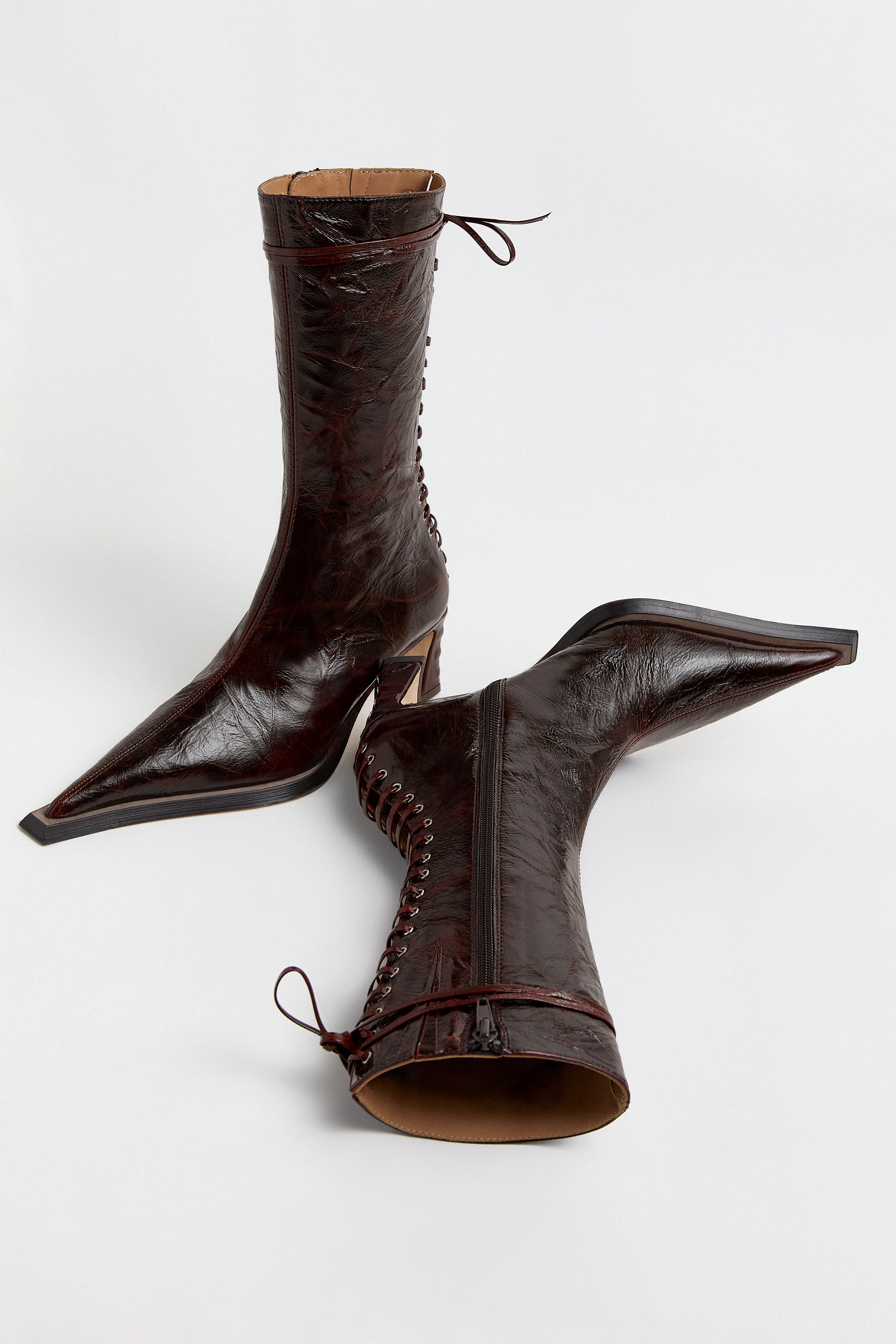 Shelley Boots - Dark Brown Patent Leather | Miista | Designed & Handmade in Europe