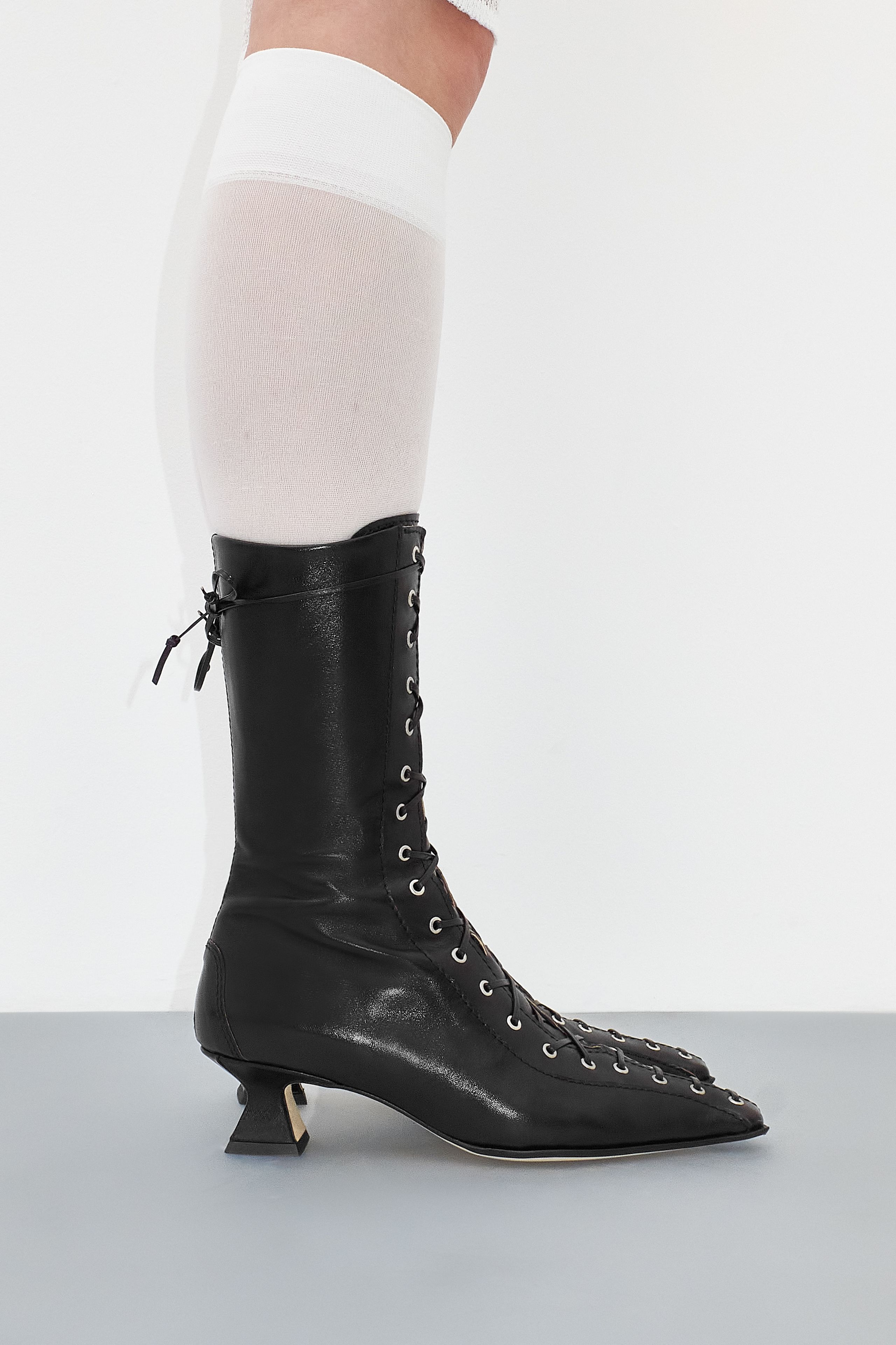 【関税込み】Miista ブラック Emile レースアップブーツ Emile Black Lace Ankle Boots | Miista