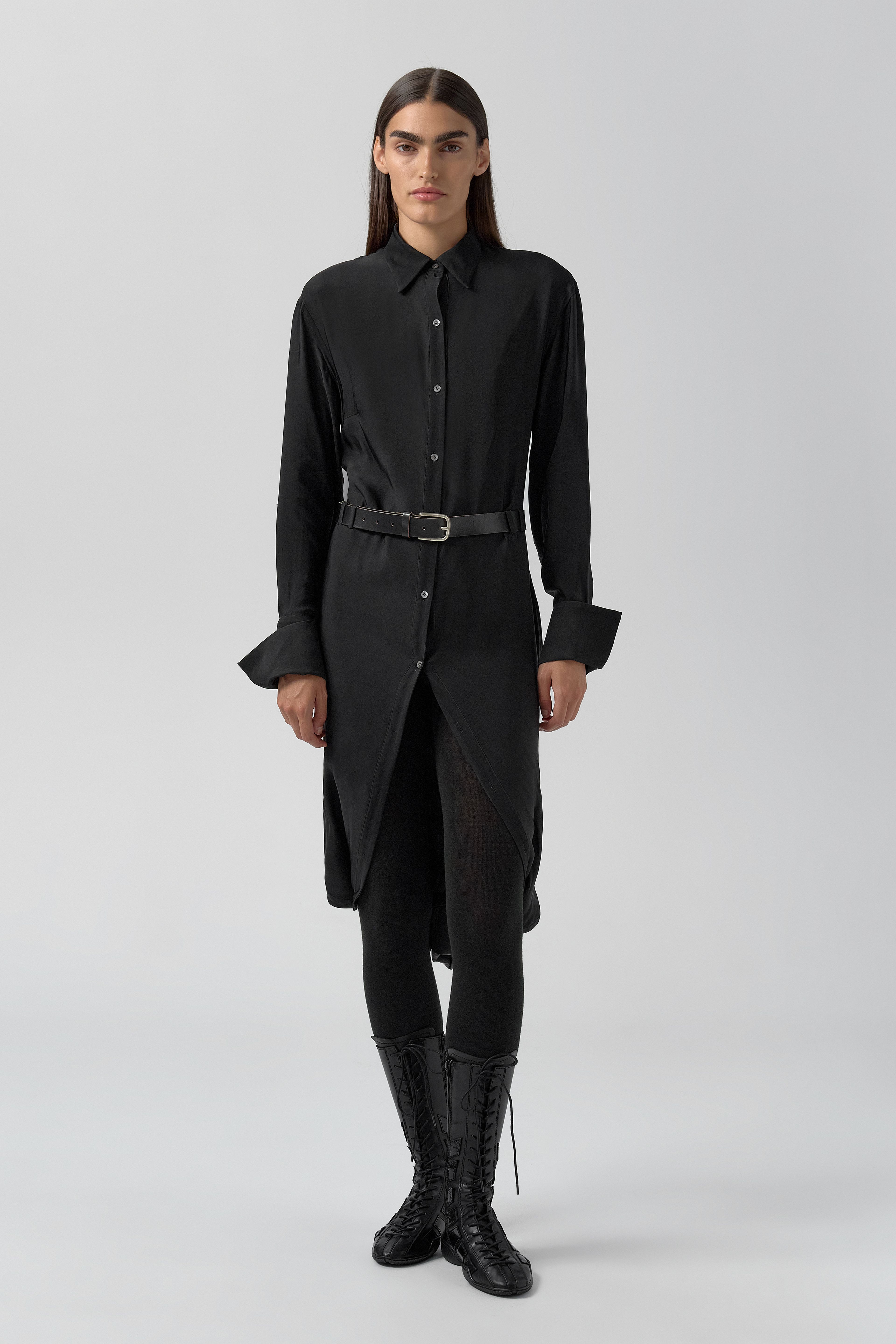 Lorna Dress - Black Lyocell Blend | Miista | Designed & Handmade in Europe