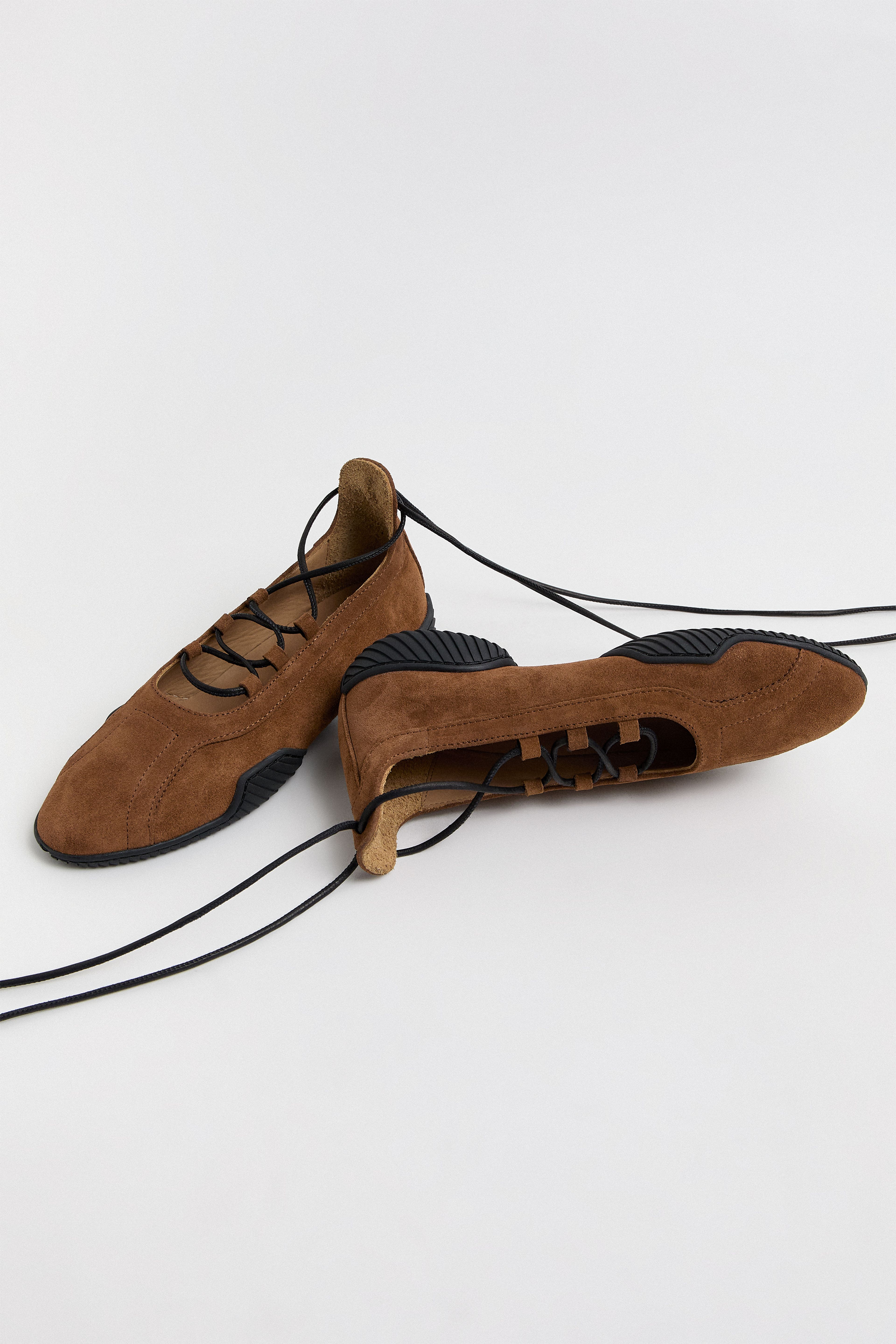 Averie Tan Lace Ballerinas | Miista | Designed & Handmade in Europe