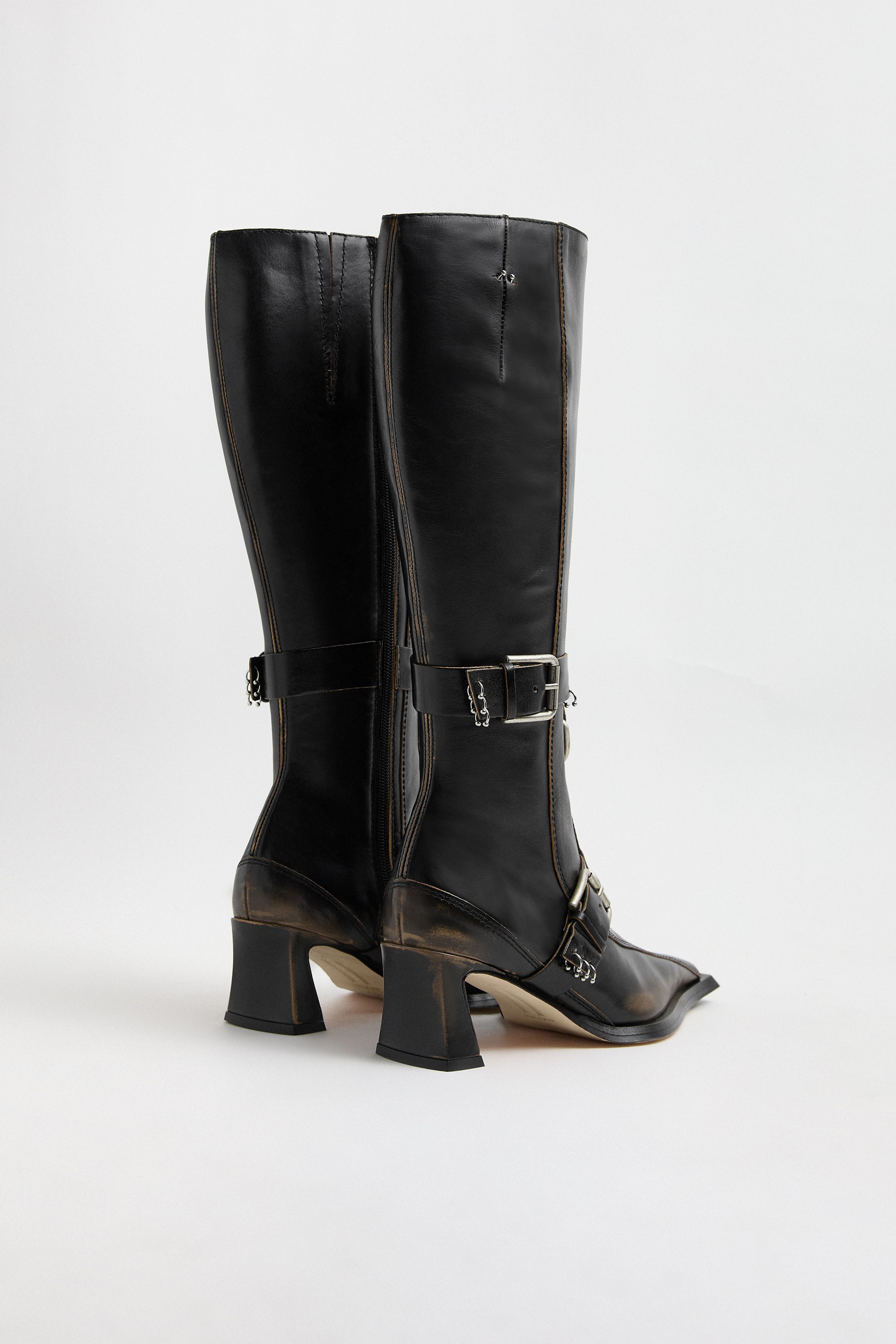 Eliya Boots - Brown Brush Off Leather | Miista | Designed & Handmade in Europe