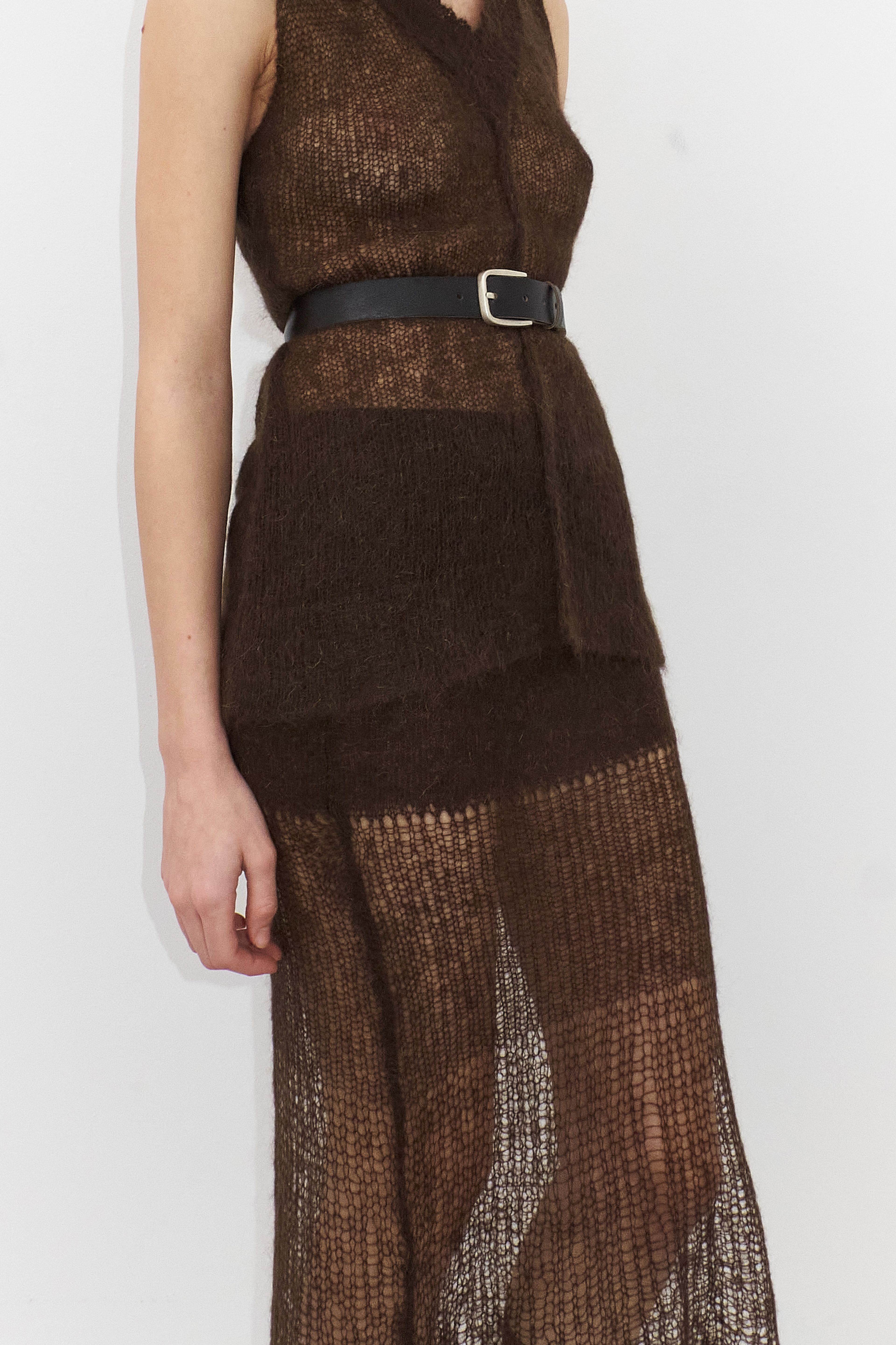Lydia Skirt Brown Mohair | Miista | Designed & Handmade in Europe