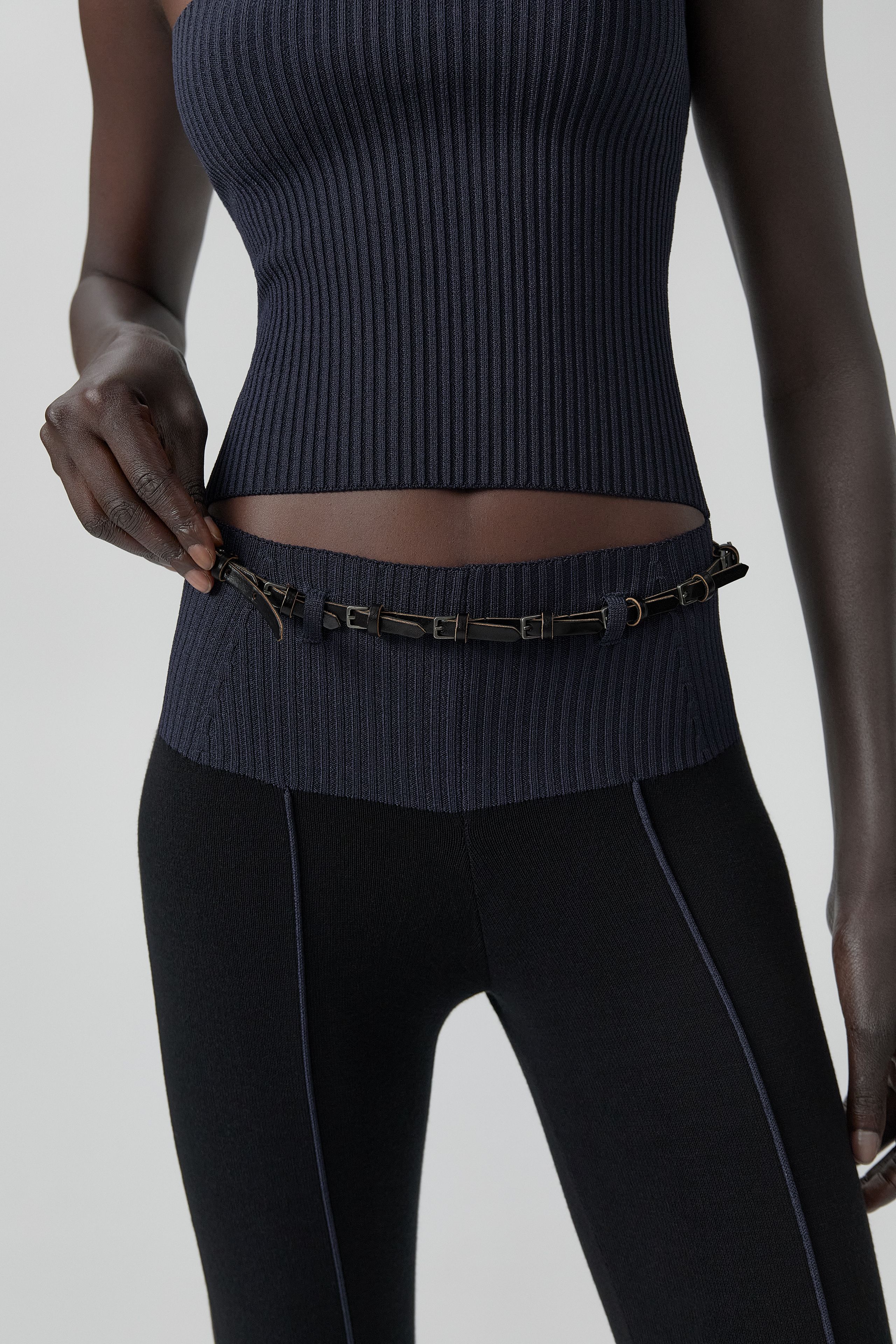 Bucci Black Mini Buckles Leather Belt | Miista | Designed & Handmade in Europe