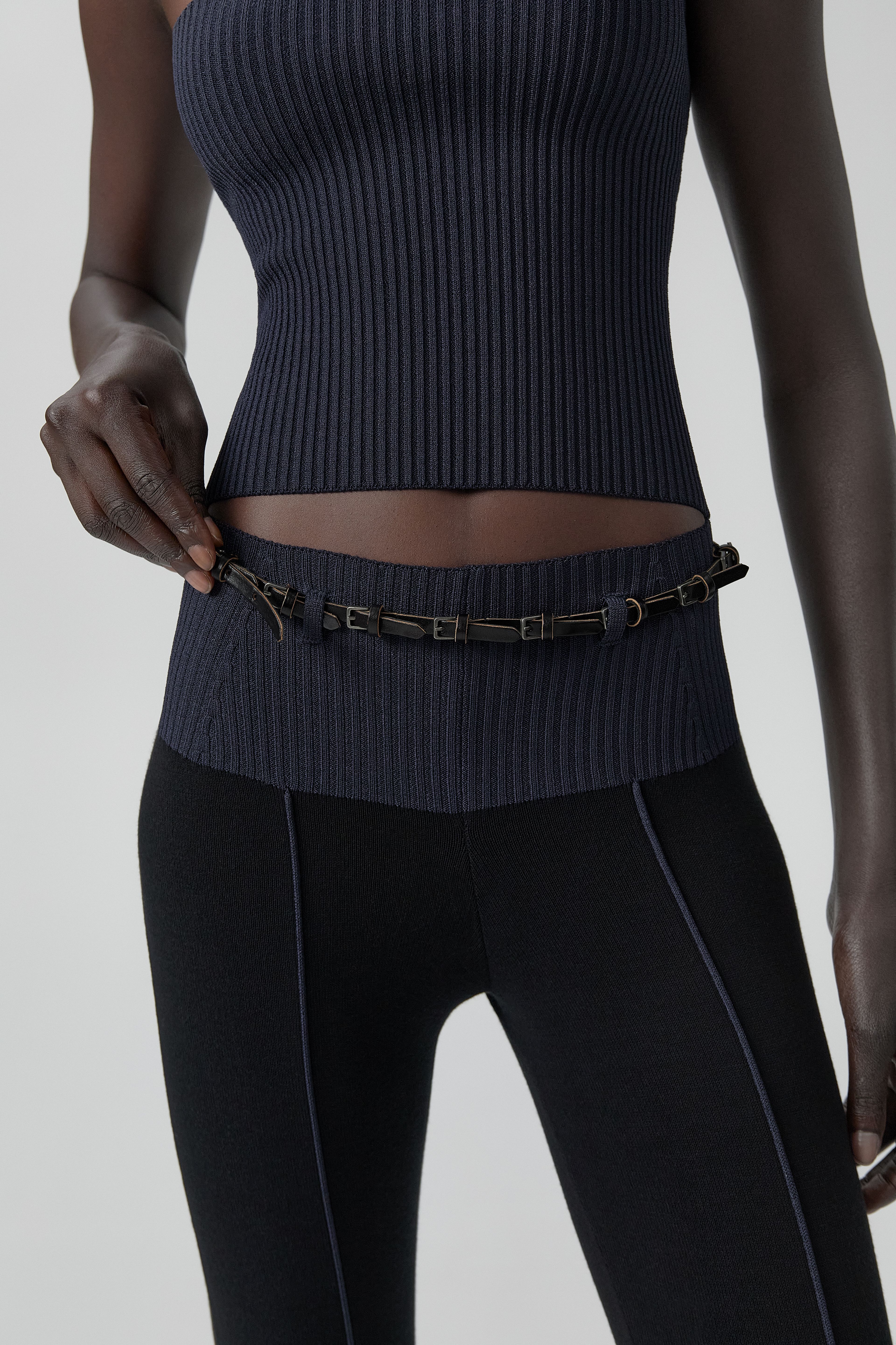 Bucci Black Mini Buckles Leather Belt | Miista | Designed & Handmade in Europe