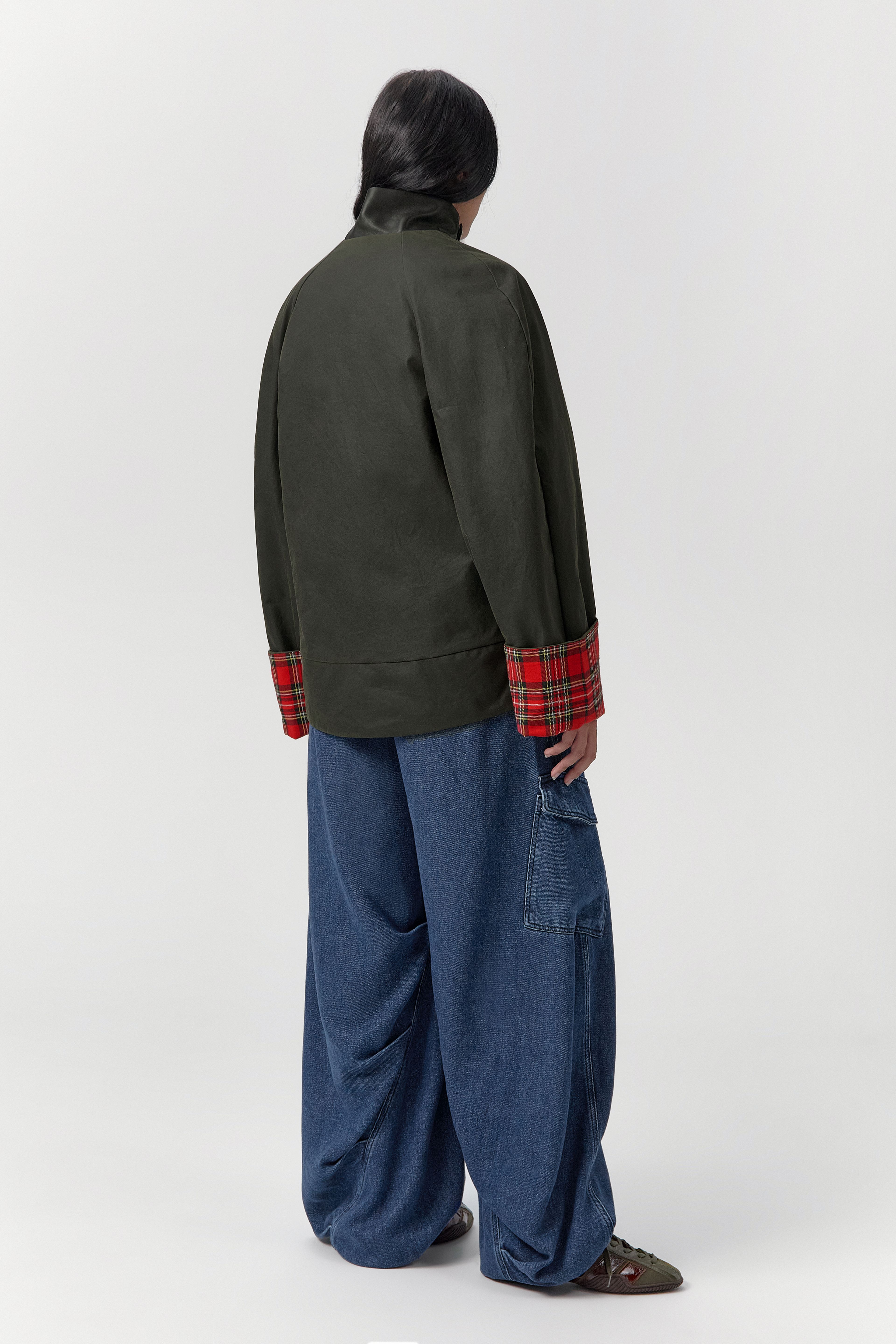 Ofelia Jacket - Dark Khaki Cotton | Miista | Designed & Handmade in Europe