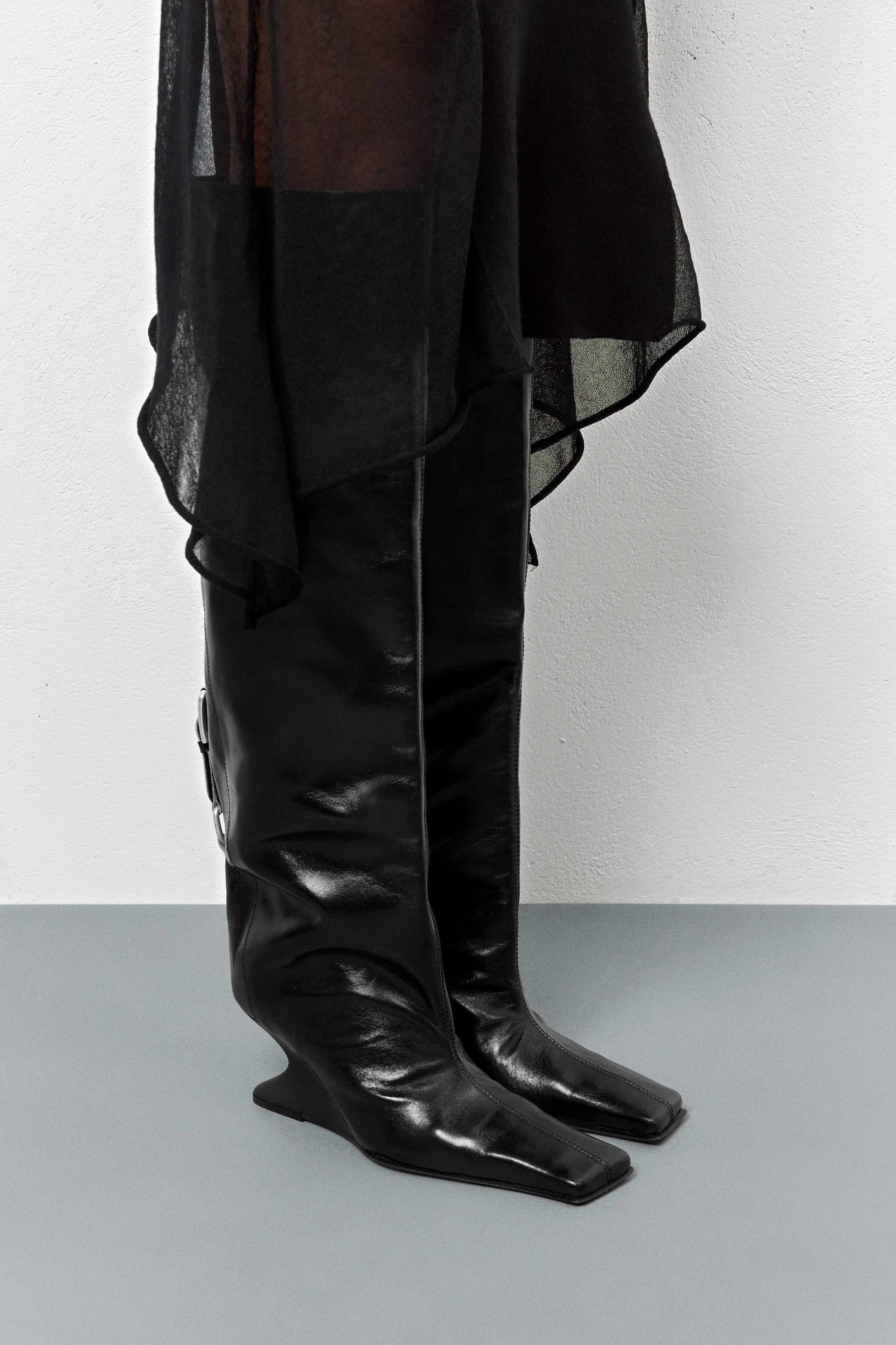 Mattie Boots - Black Leather | Miista