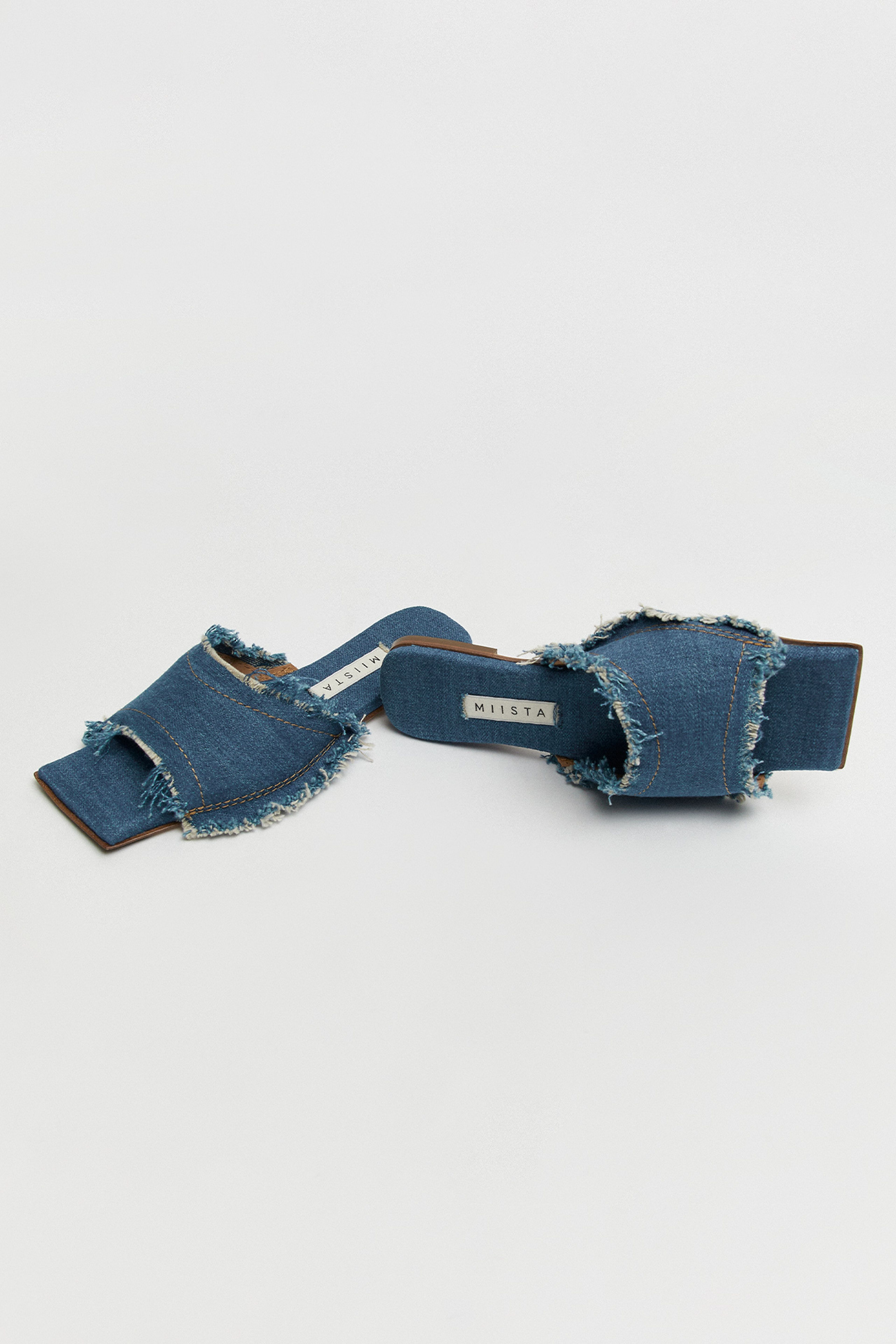 Candela Blue Denim Sandals | Miista Europe | Made in Portugal