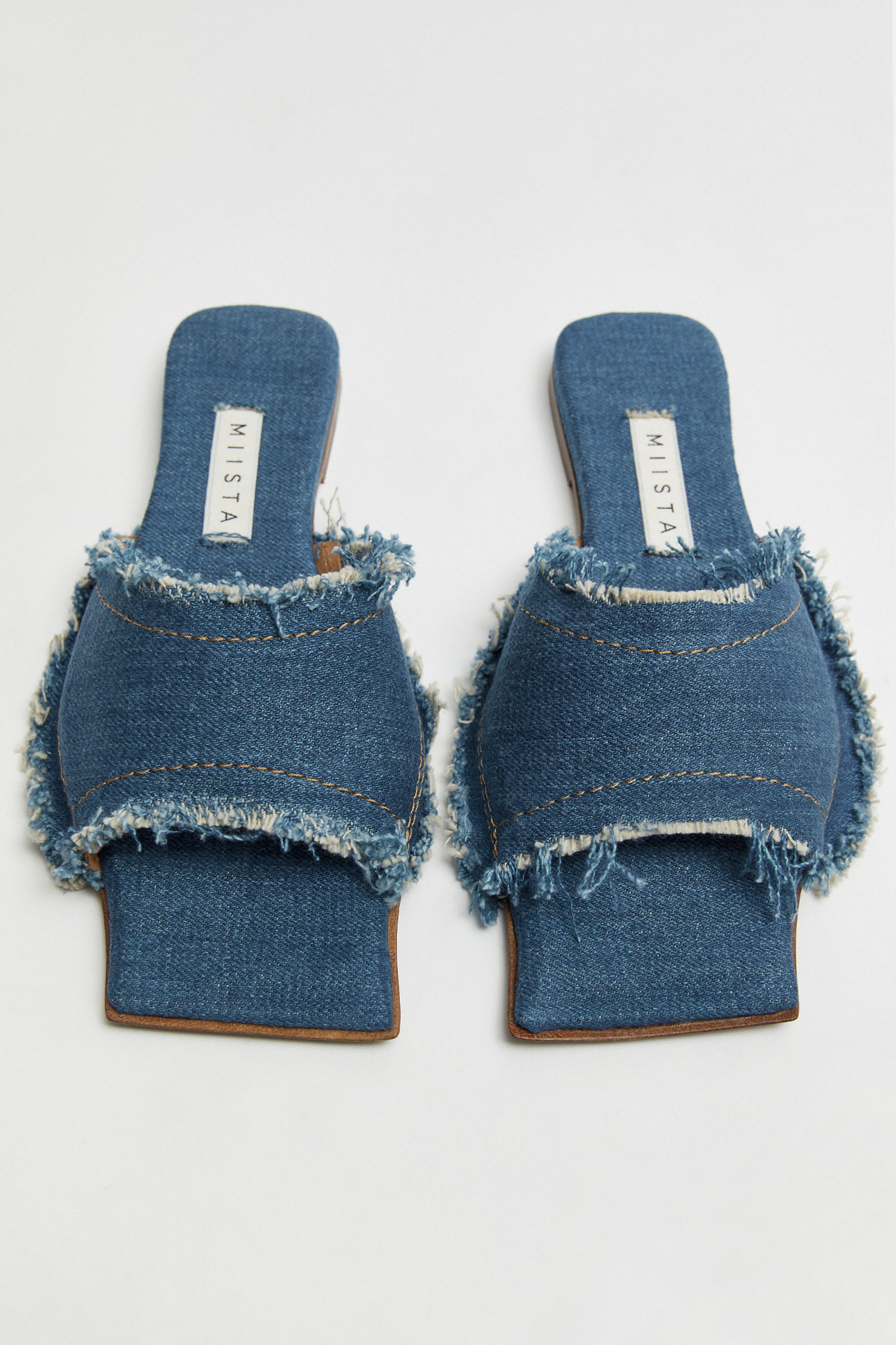 Candela Blue Denim Sandals | Miista Europe | Made in Portugal
