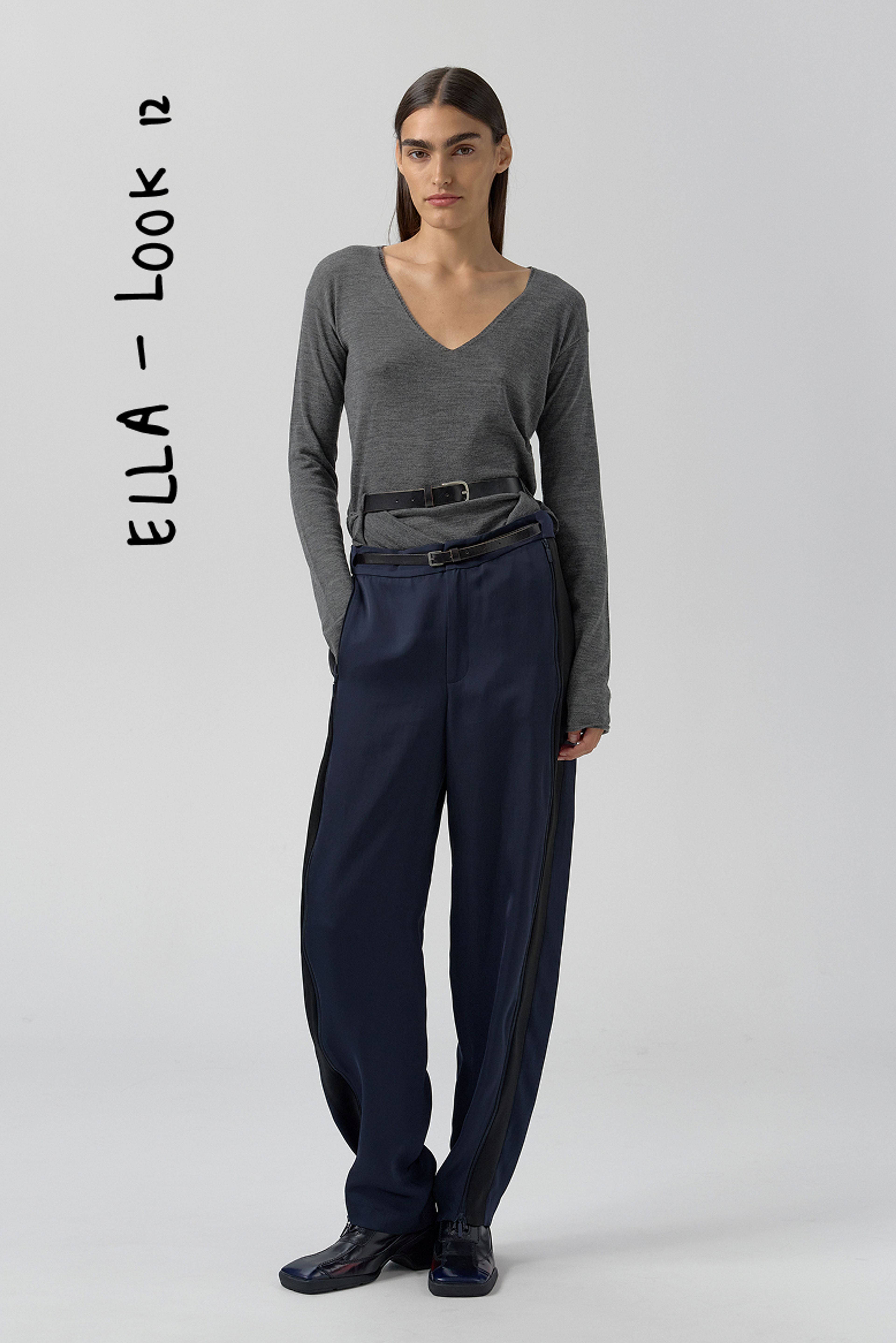 Yoko Jumper - Grey Extra Fine Merino Knit | Miista | Designed & Handmade in Europe
