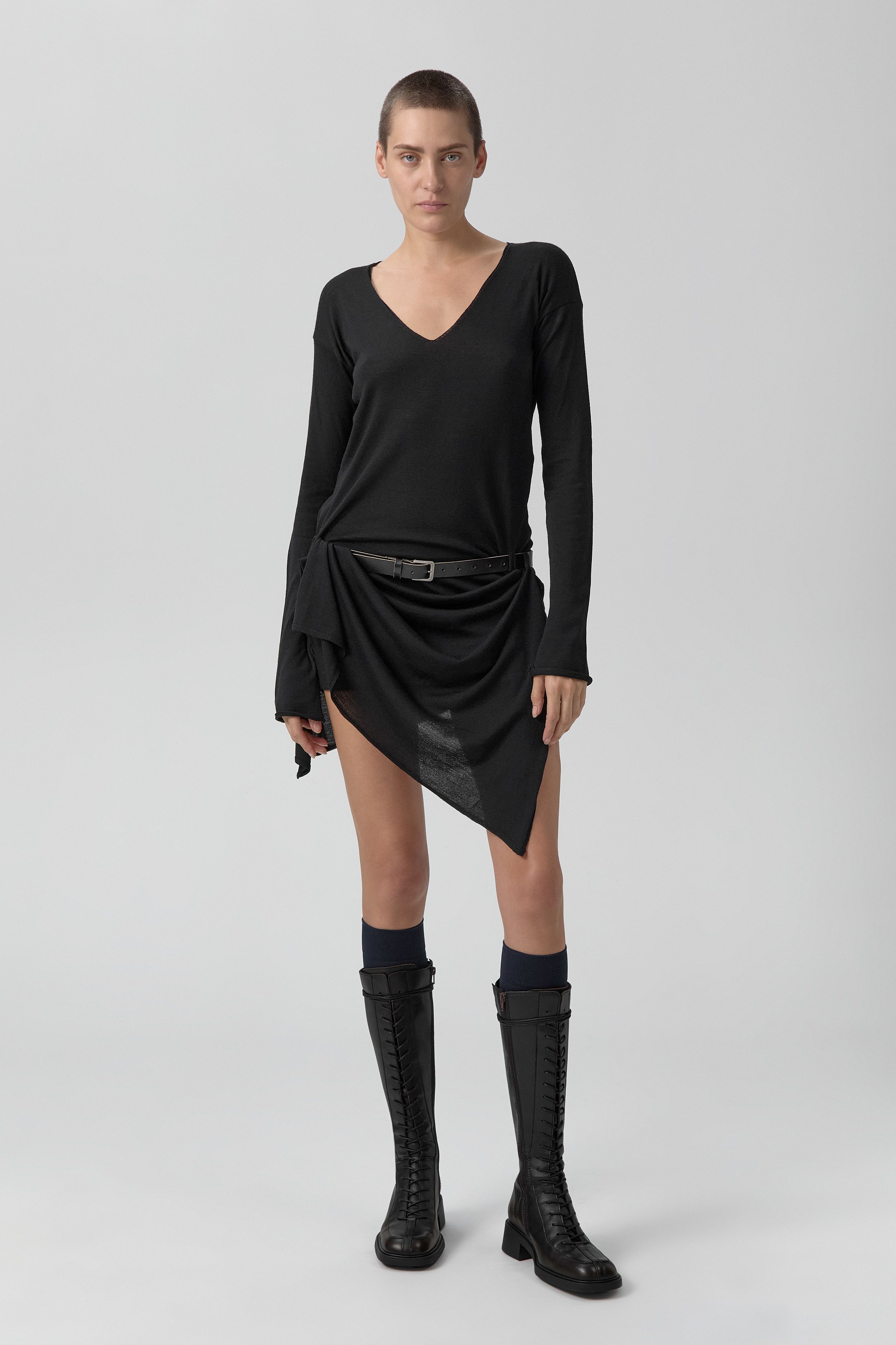 gray dress brown boots Sabryna - Grey Brush Off Leather what color shoes with grey dress Roquefort Dressing Recipe: Sharper Size:US 9/ EUR 42 Asymmetric hem Bae Date