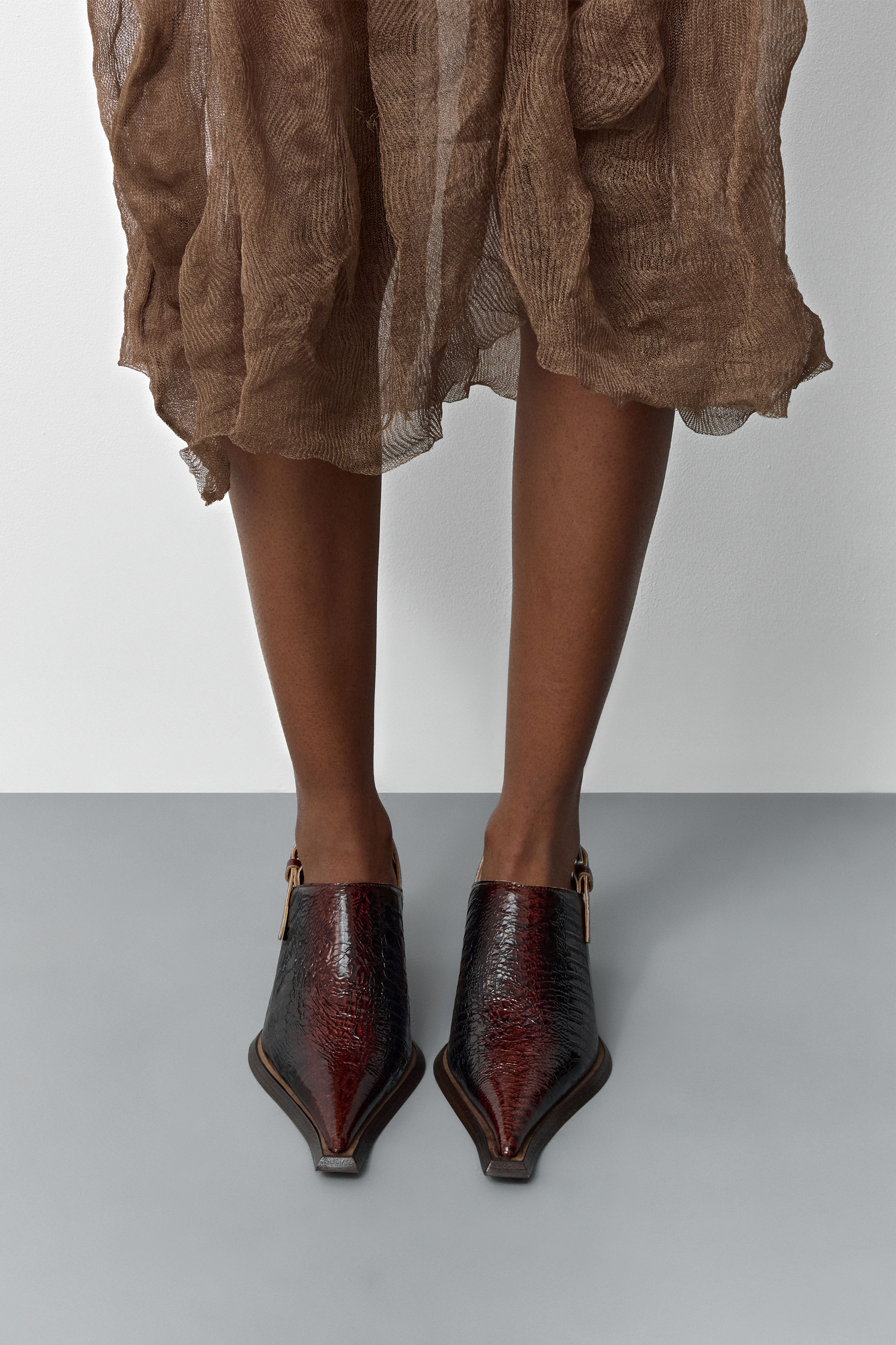 Inma Brown Snake Buckled Mules | Miista | Designed & Handmade in Europe
