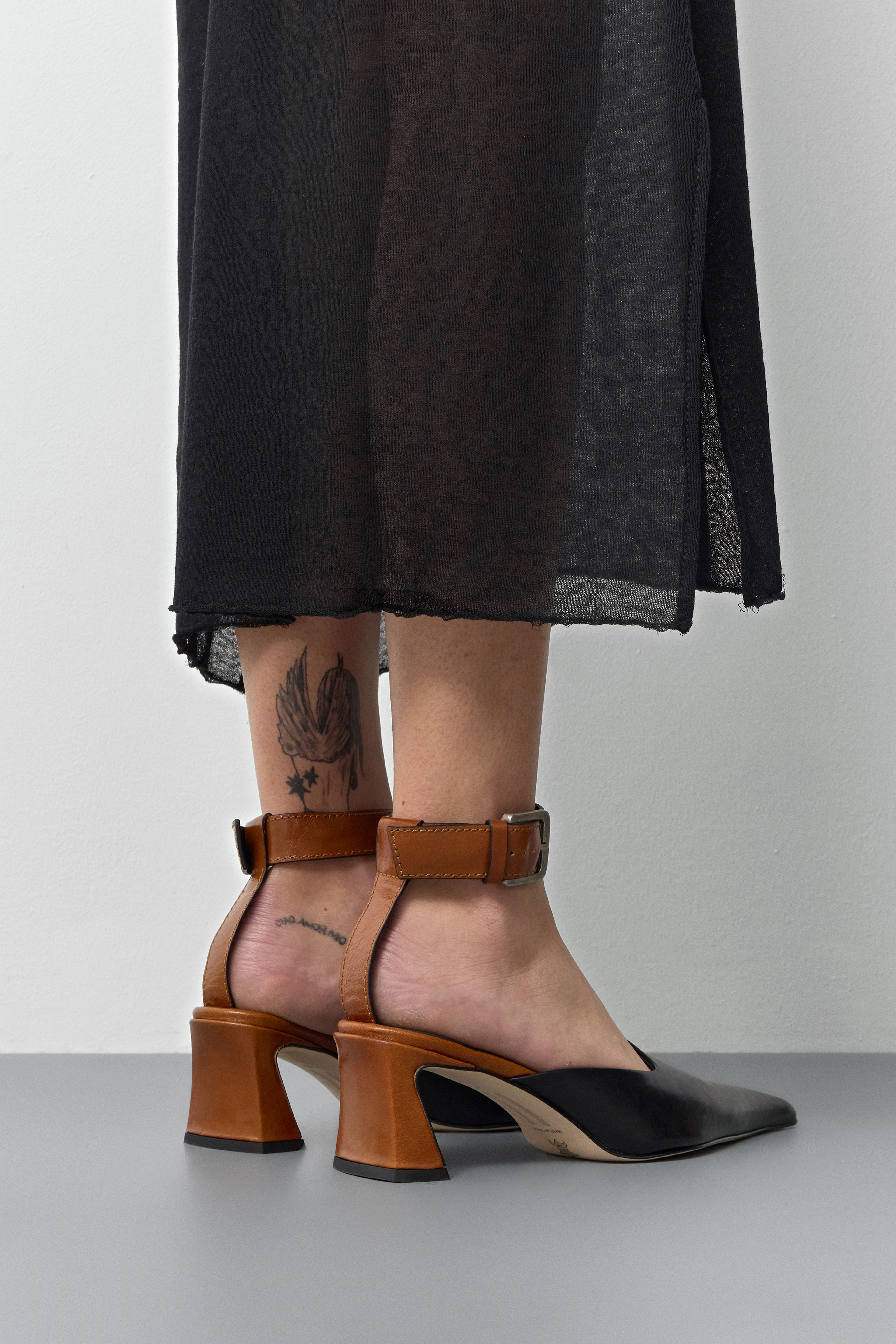 Qori Black Tan Ankle Strap Sandals | Miista | Designed & Handmade in Europe