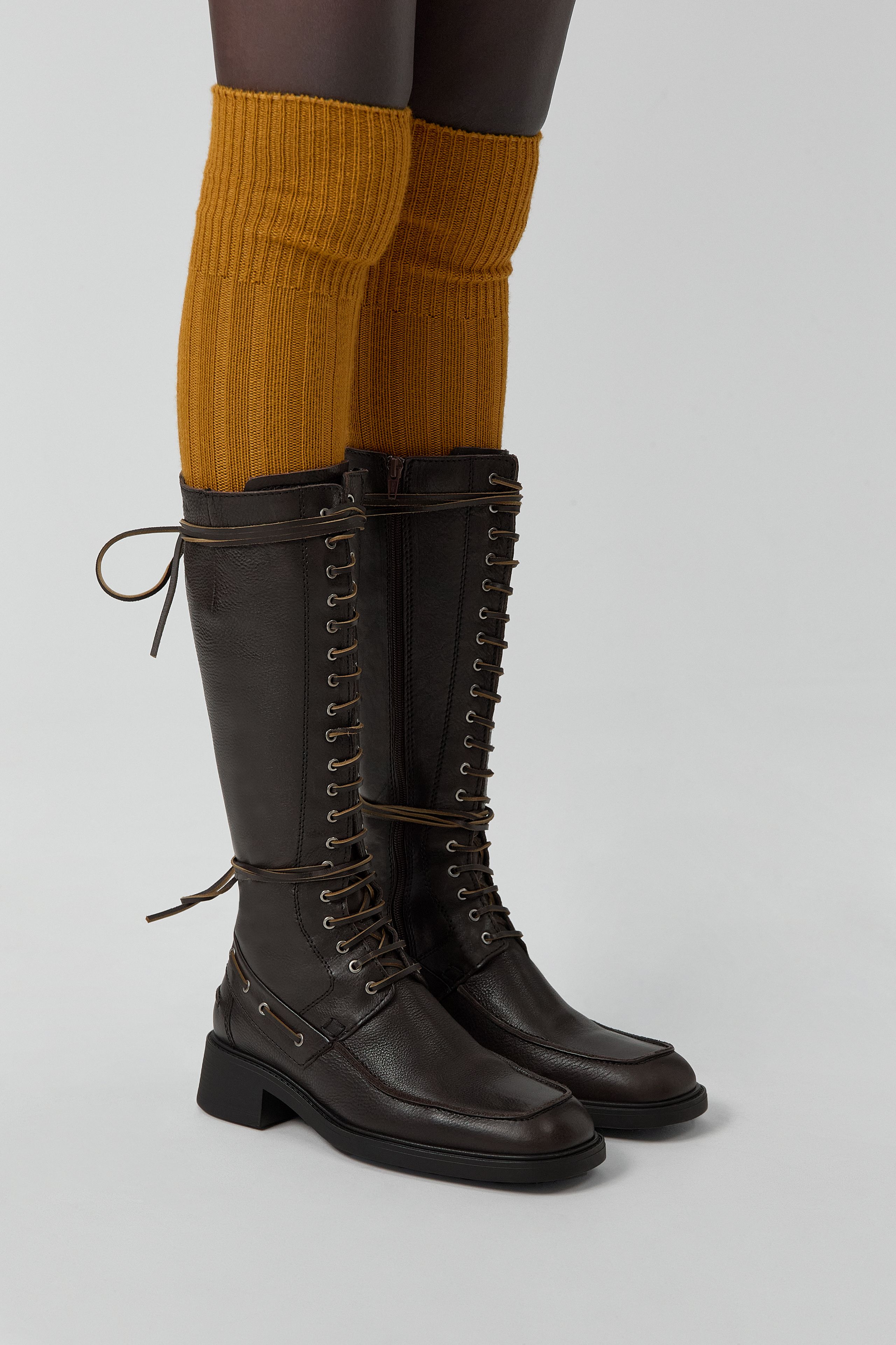 Sanne Boots - Black Brown Leather | Miista | Designed & Handmade in Europe