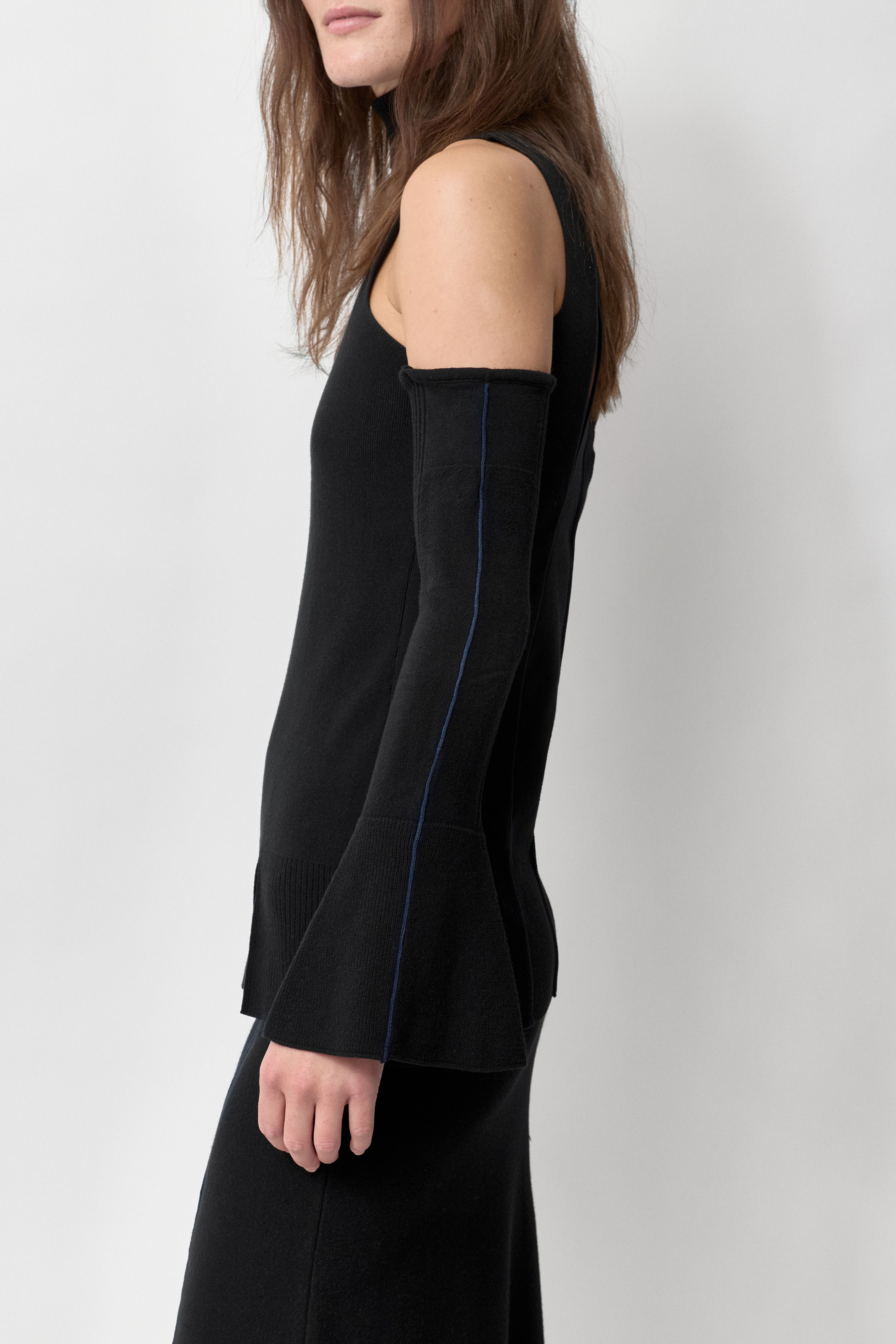 Xavi Leg Warmer - Black Viscose Knit | Miista | Designed & Handmade in Europe