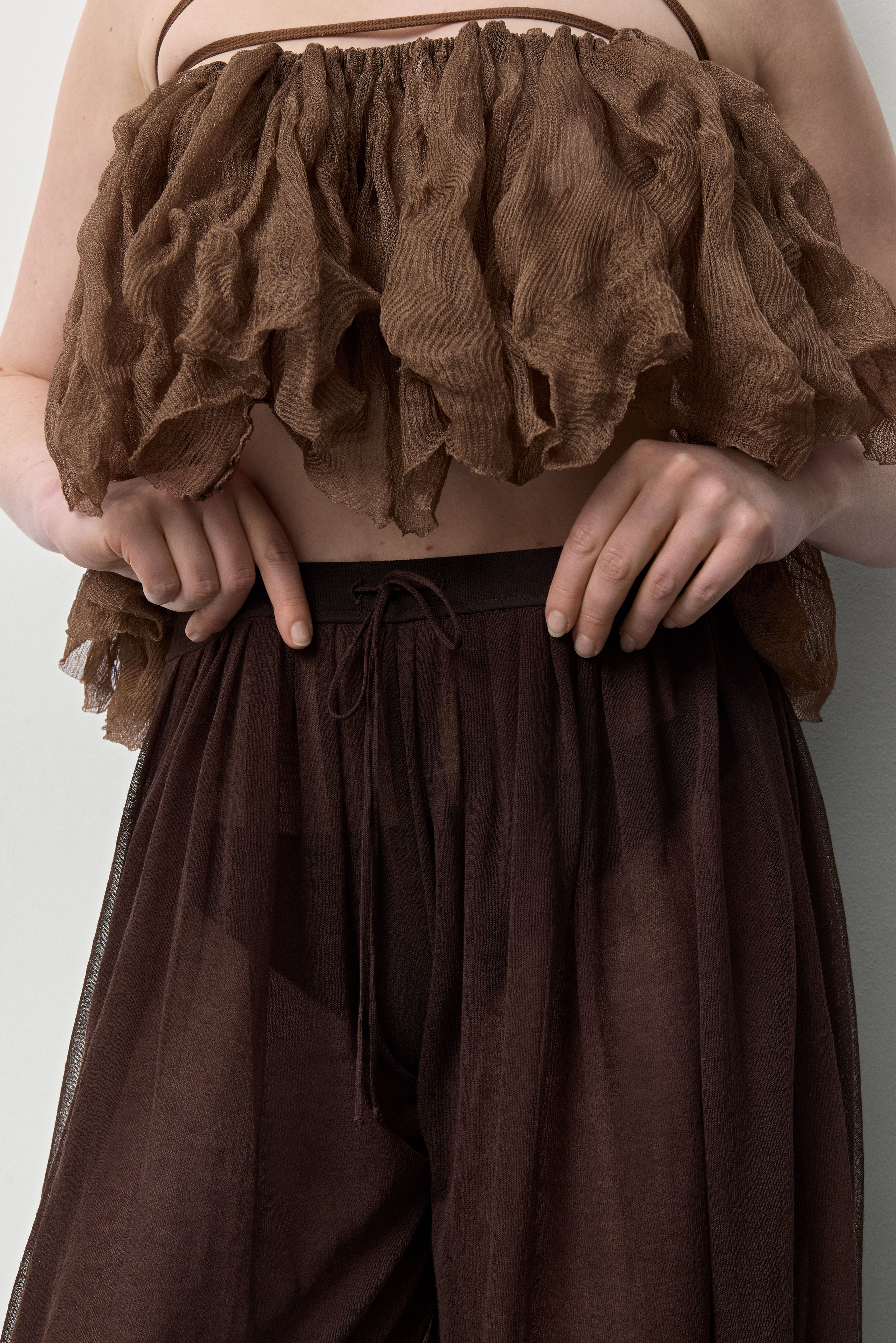 Solee Balloon Brown Knited Trouser | Miista | Designed & Handmade in Europe
