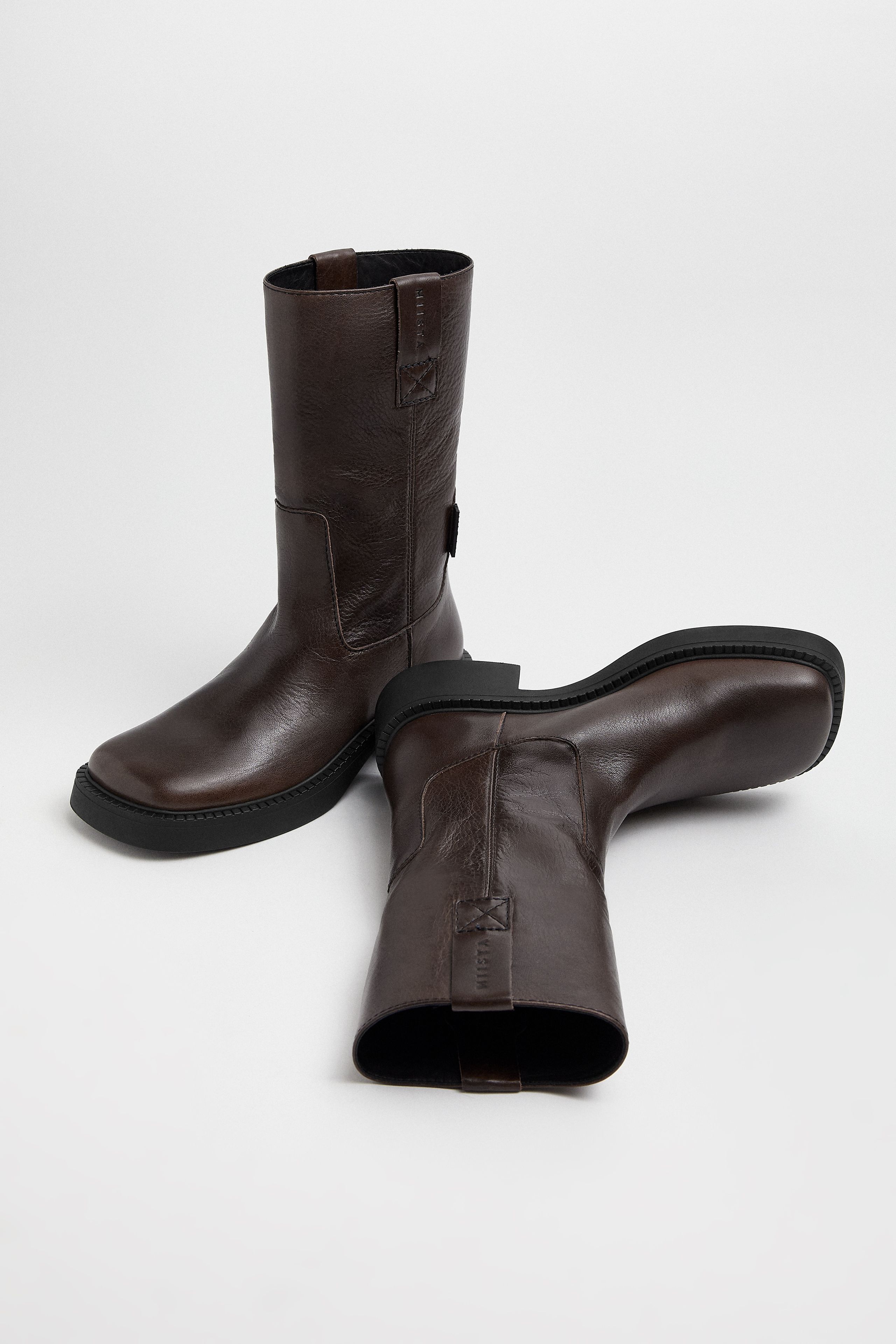 Aron Boots - Brown Natural Leather | Miista