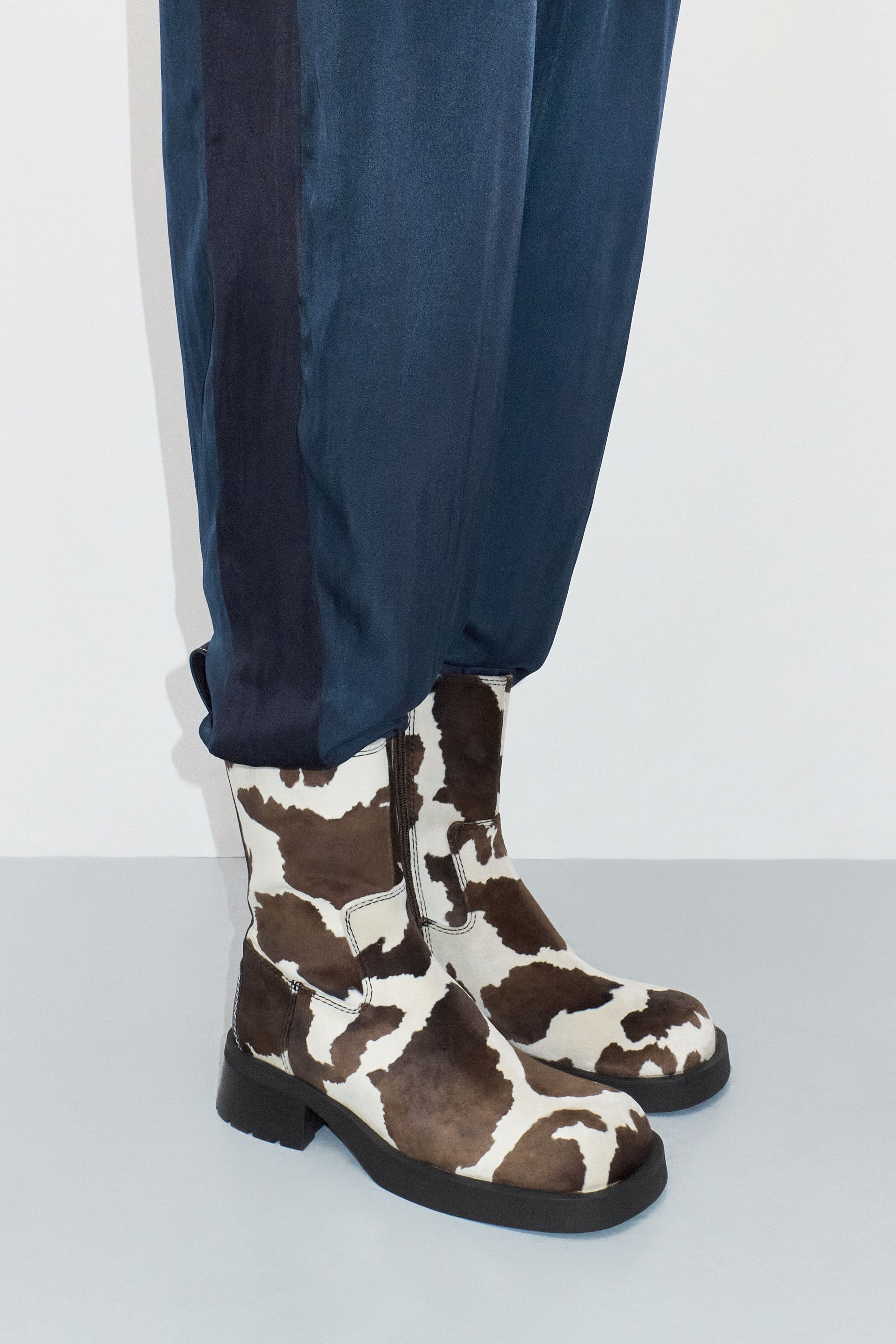 Yolanda Cow Ankle Boots | Miista | Designed & Handmade in Europe