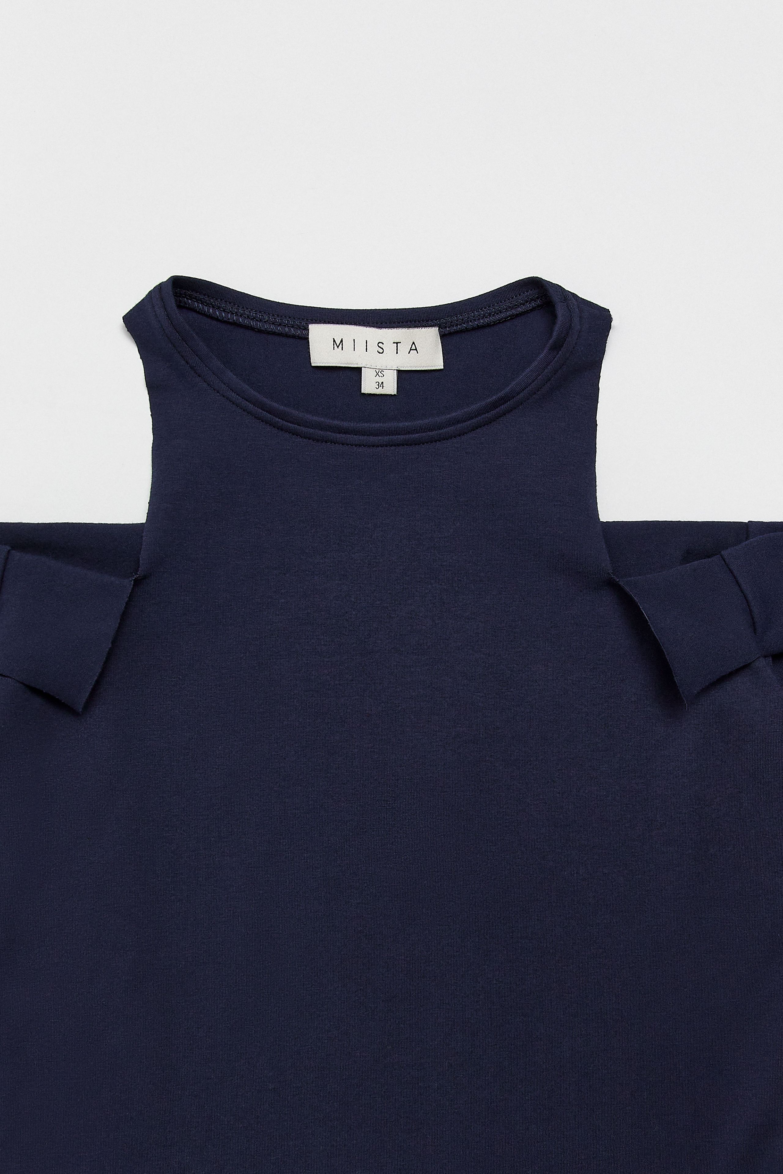 Calypsa Top - Navy Off-Shoulder | Miista