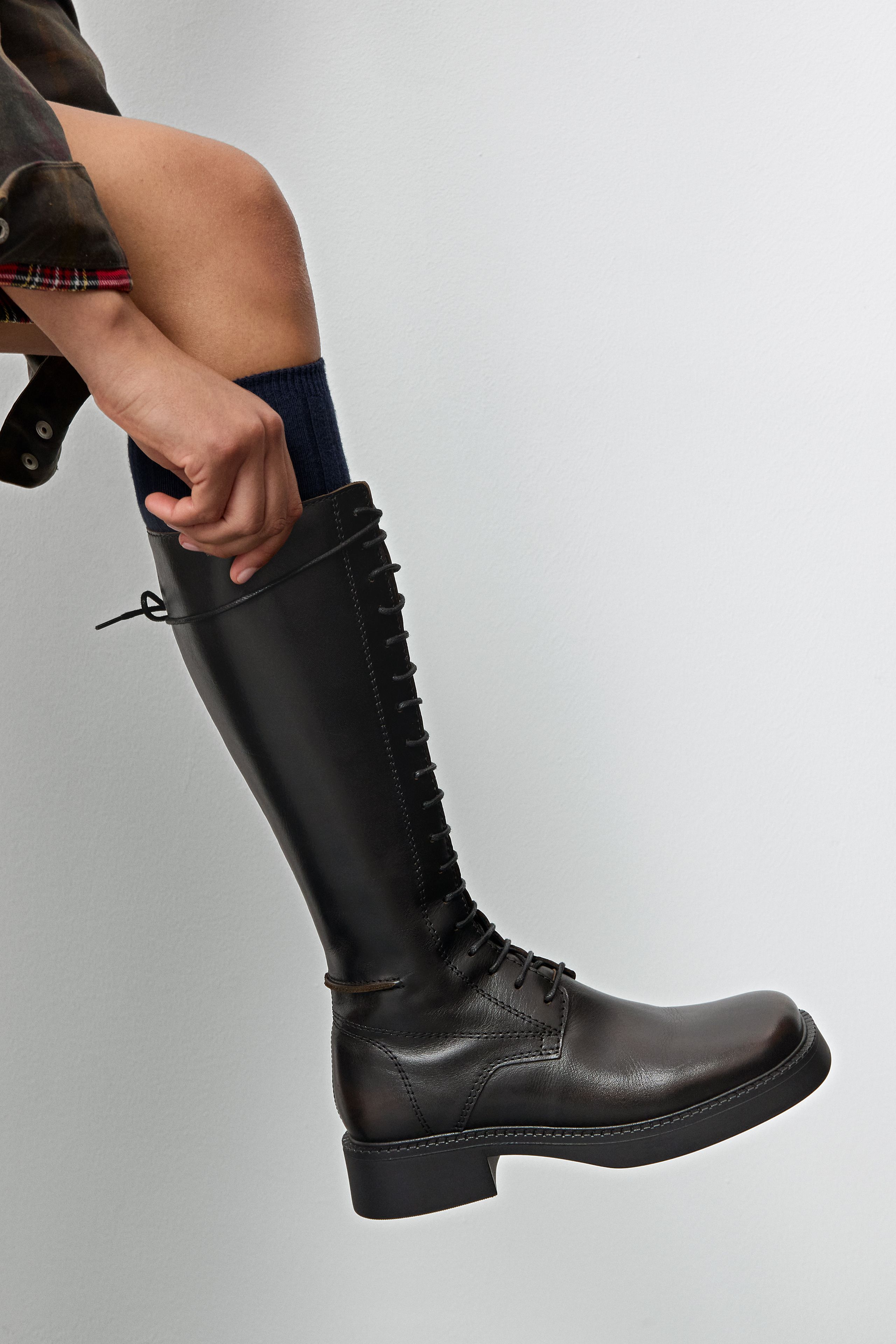 Abrama Brushed Brown Tall Boots | Miista | Designed & Handmade in Europe