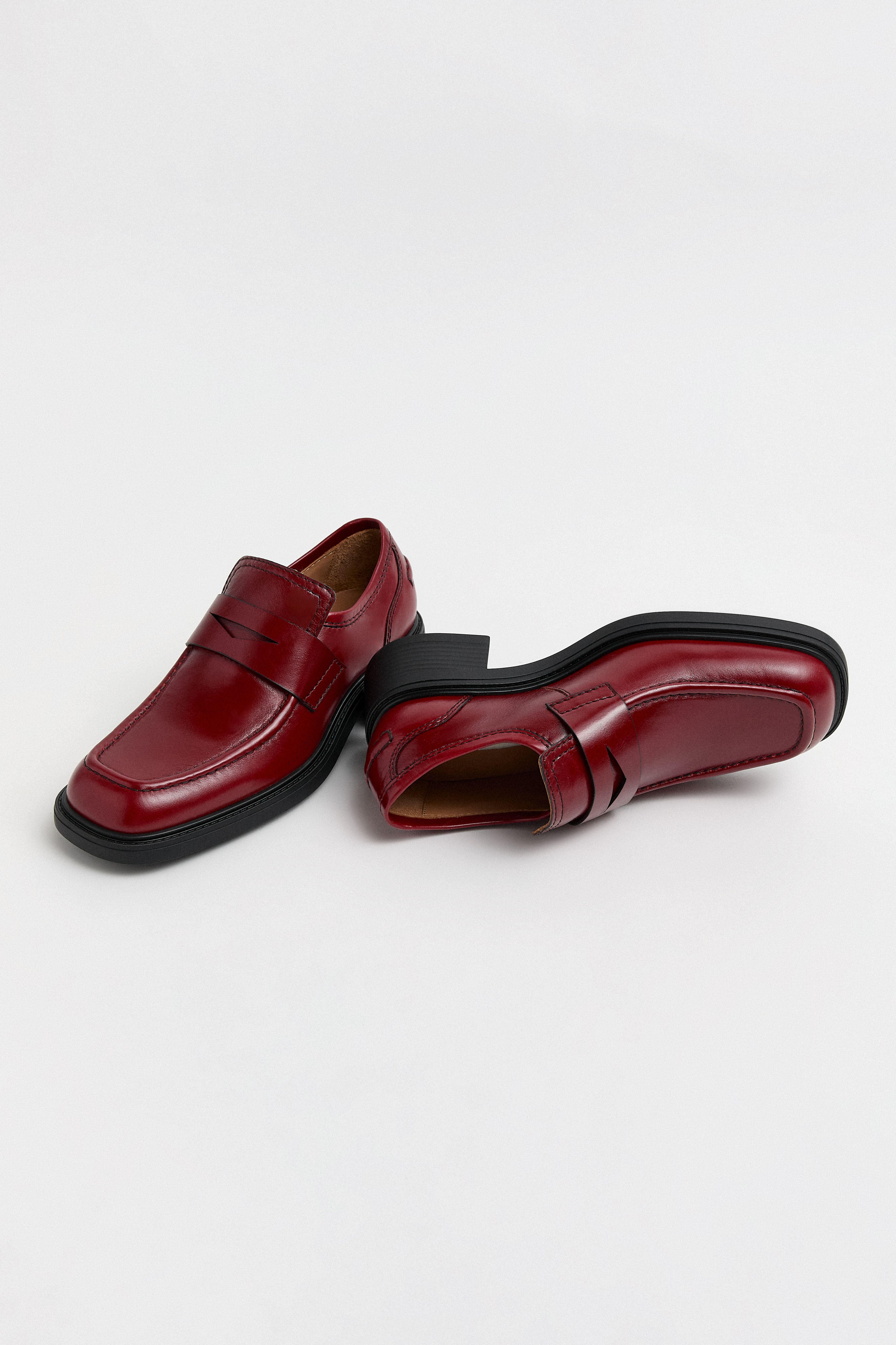 Amelia Red Penny Loafers | Miista | Designed & Handmade in Europe