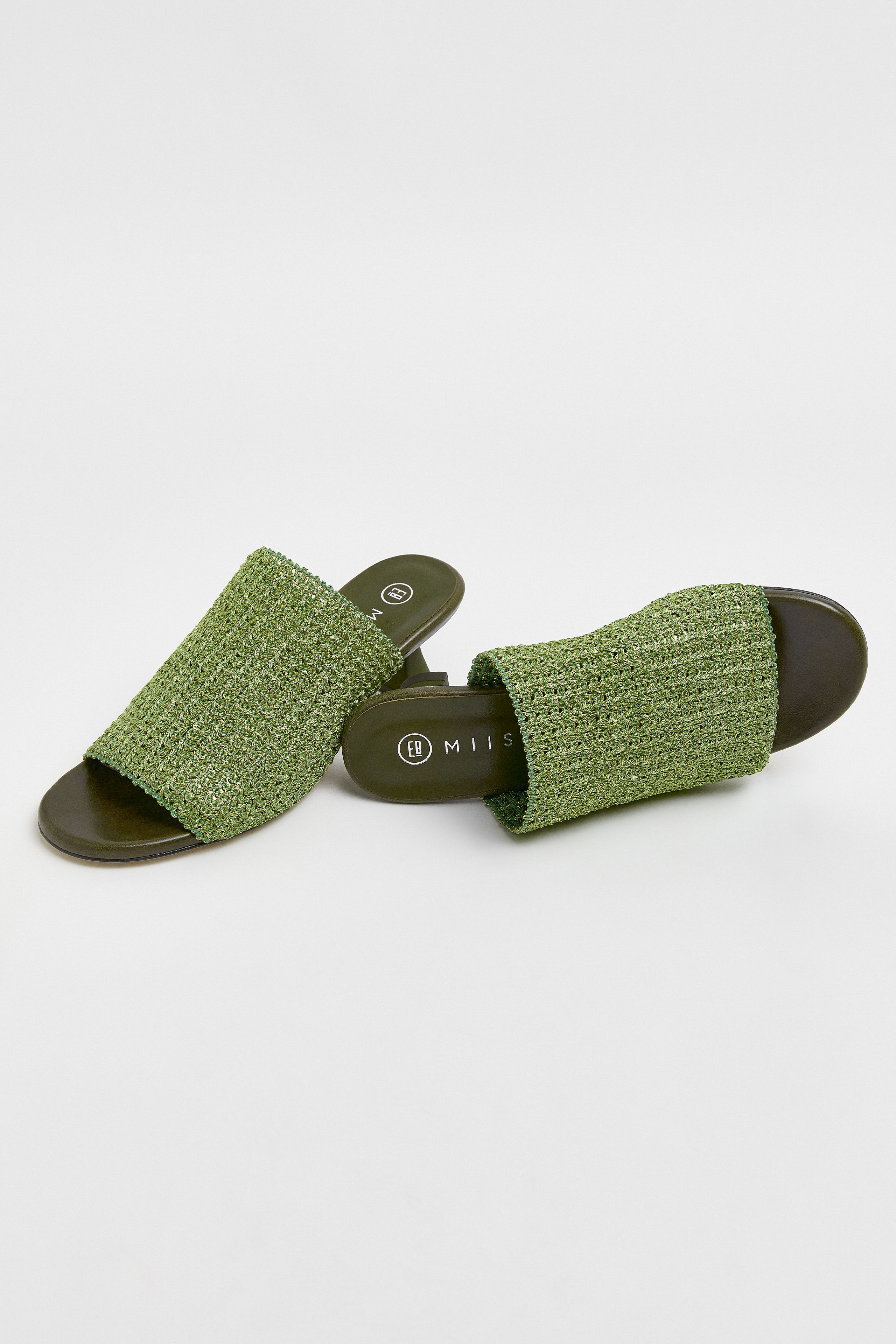 サンダル・ミュール MIISTA Women Sandals MI GREEN Marilia Metal Light Green Sandals | Miista