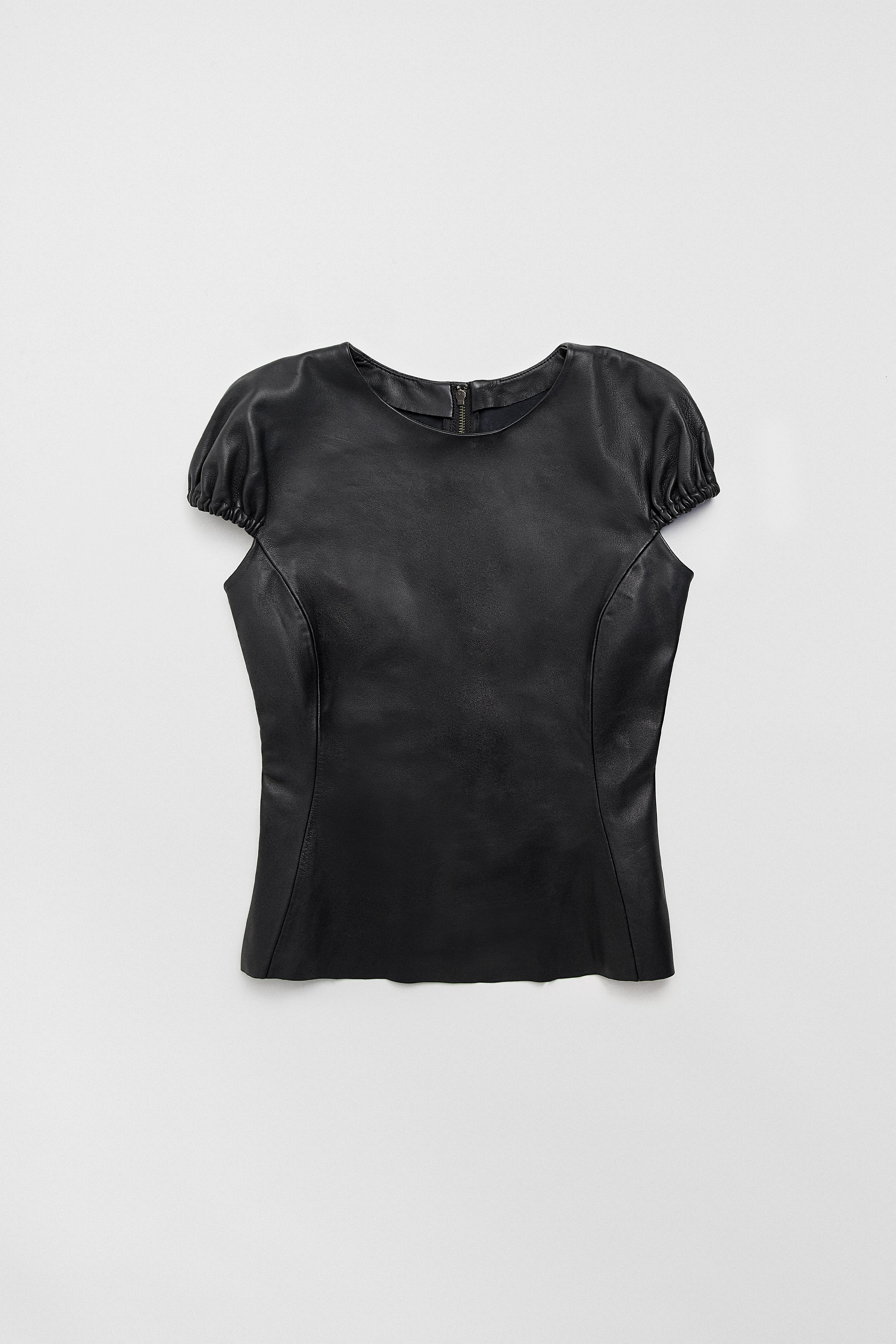 Norai Top - Black Nappa Leather | Miista