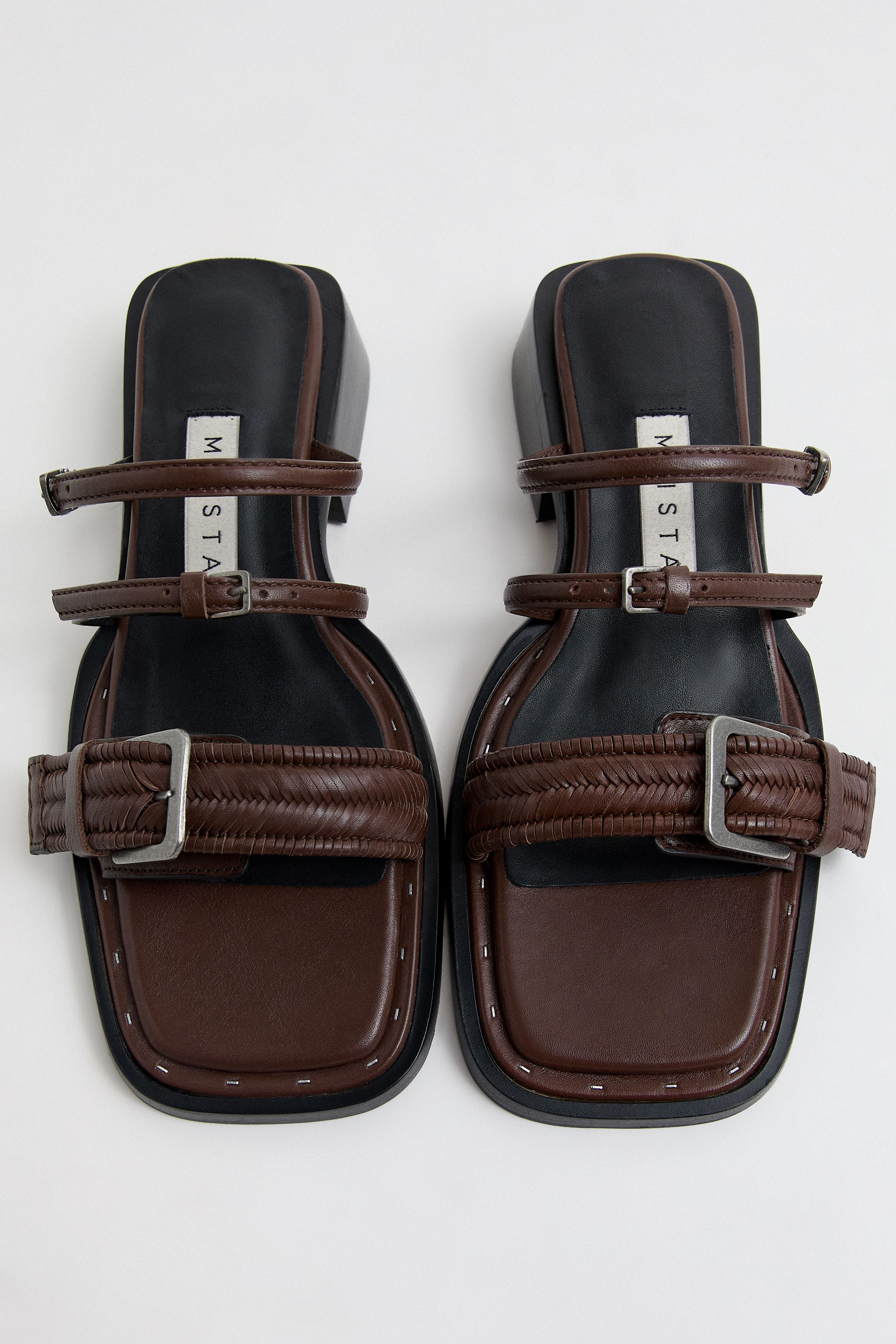 Nayah Brown Buckled Sandals | Miista | Designed & Handmade in Europe