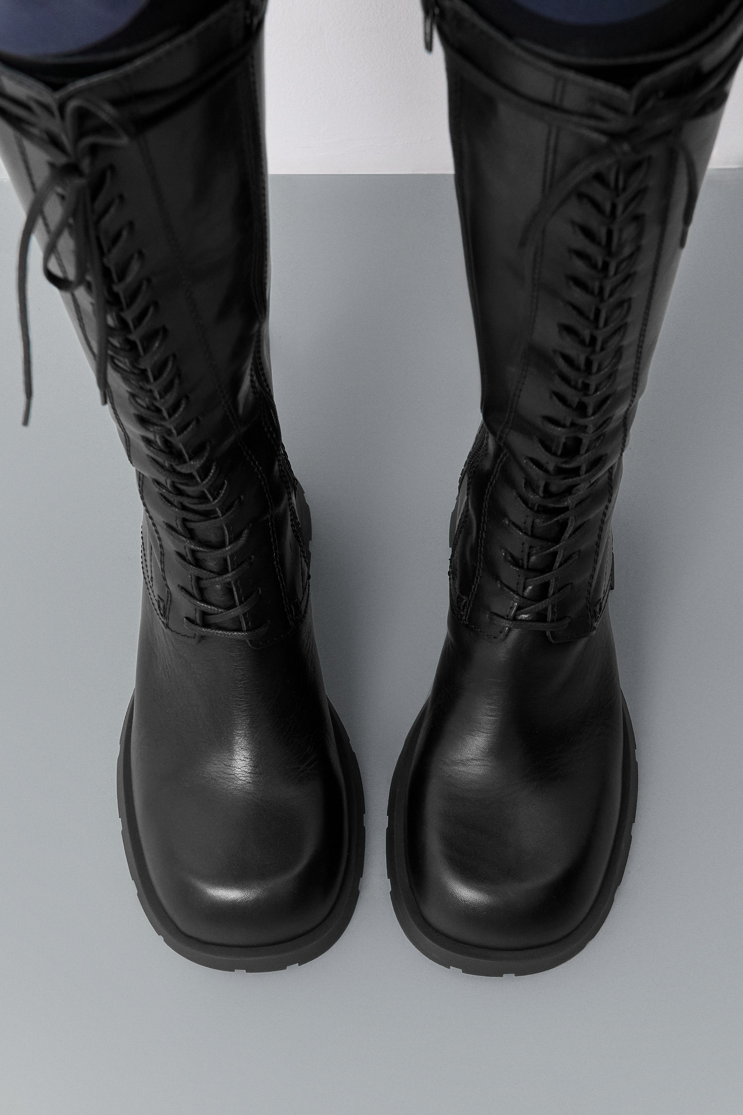 Michaela Boots - Black Leather | Miista