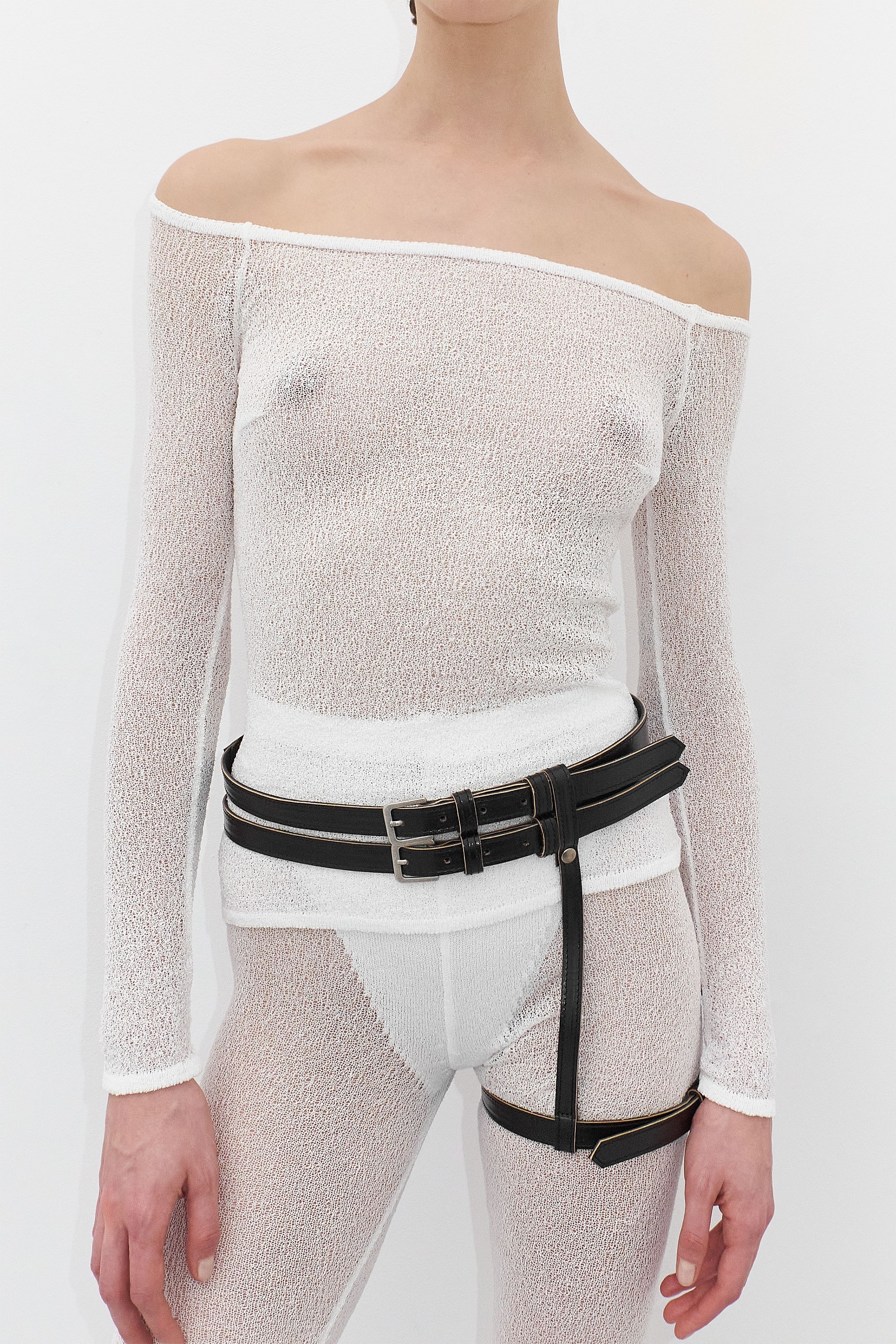 Zoe Top - White Viscose Knit | Miista