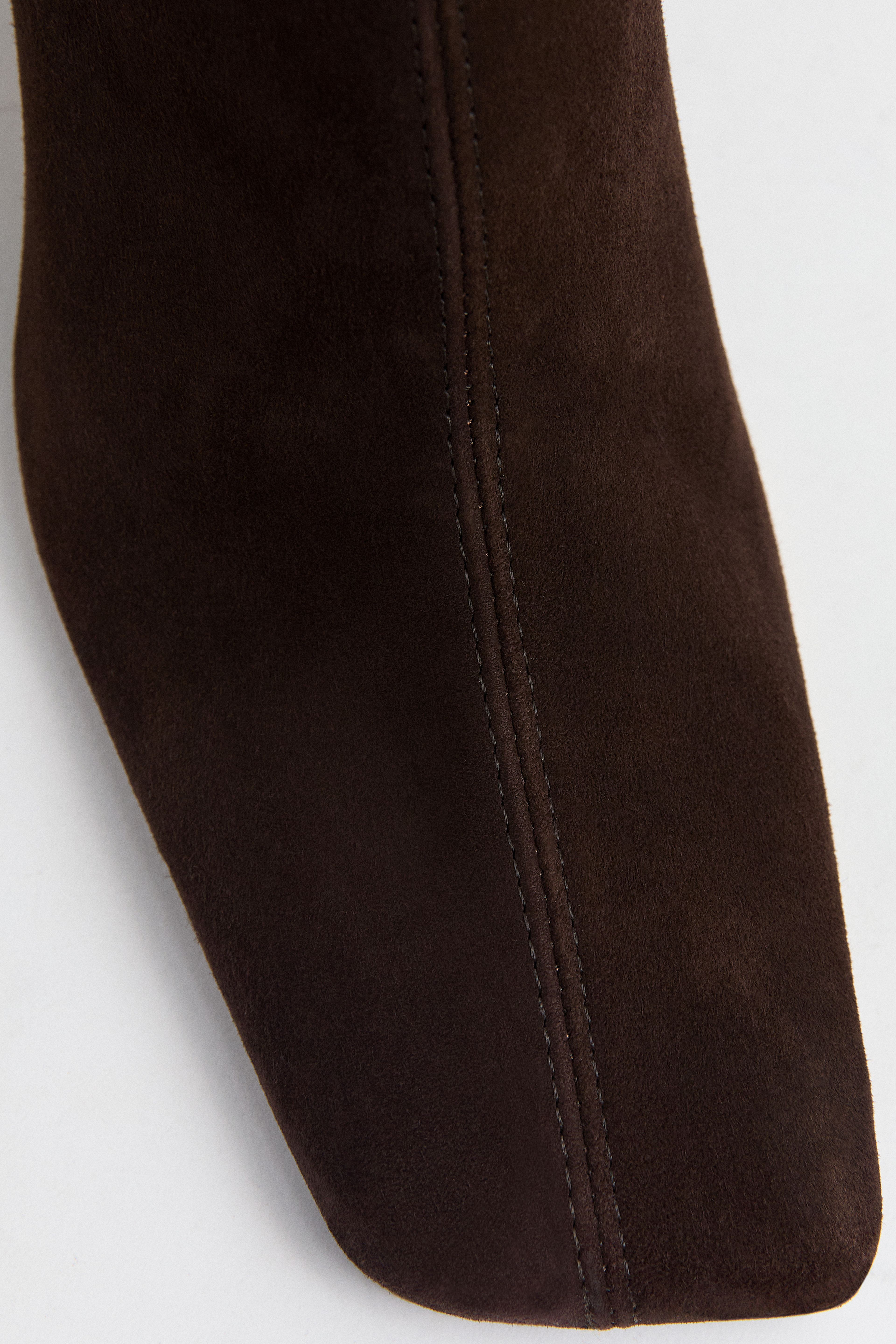 Sulay Boots - Dark Brown Suede Leather | Miista | Designed & Handmade in Europe