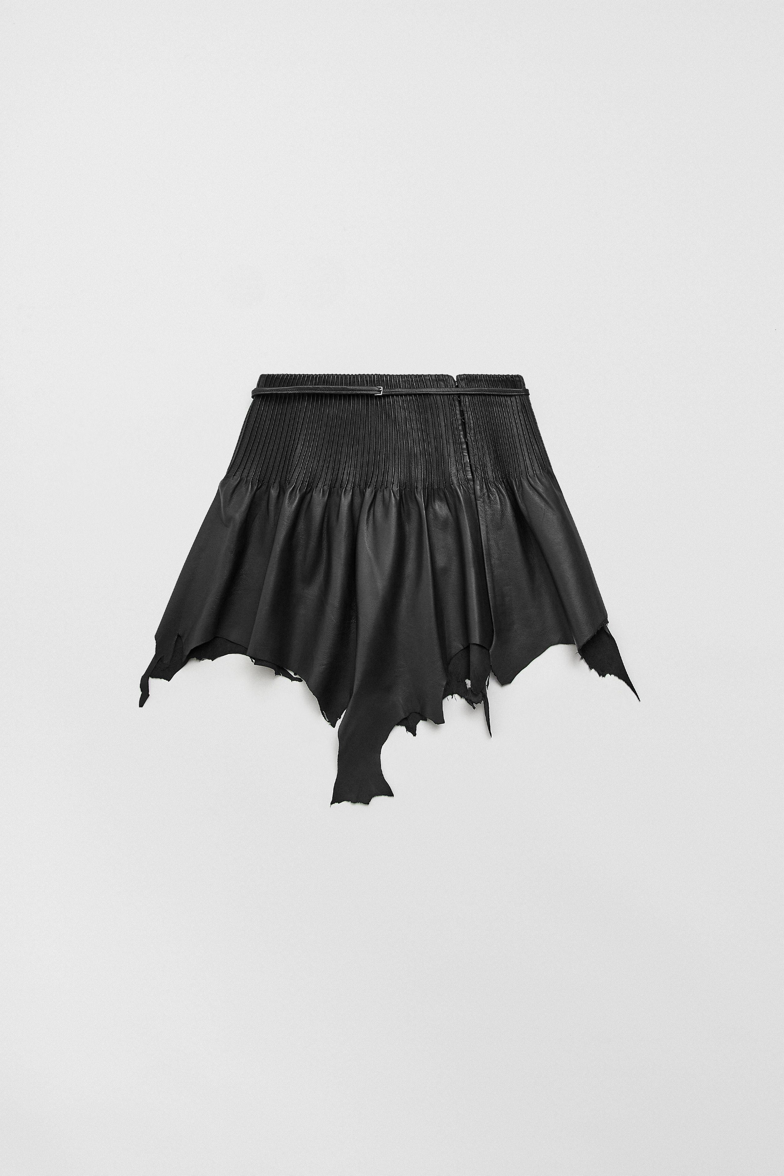 Kalika Skirt - Black Nappa Leather | Miista
