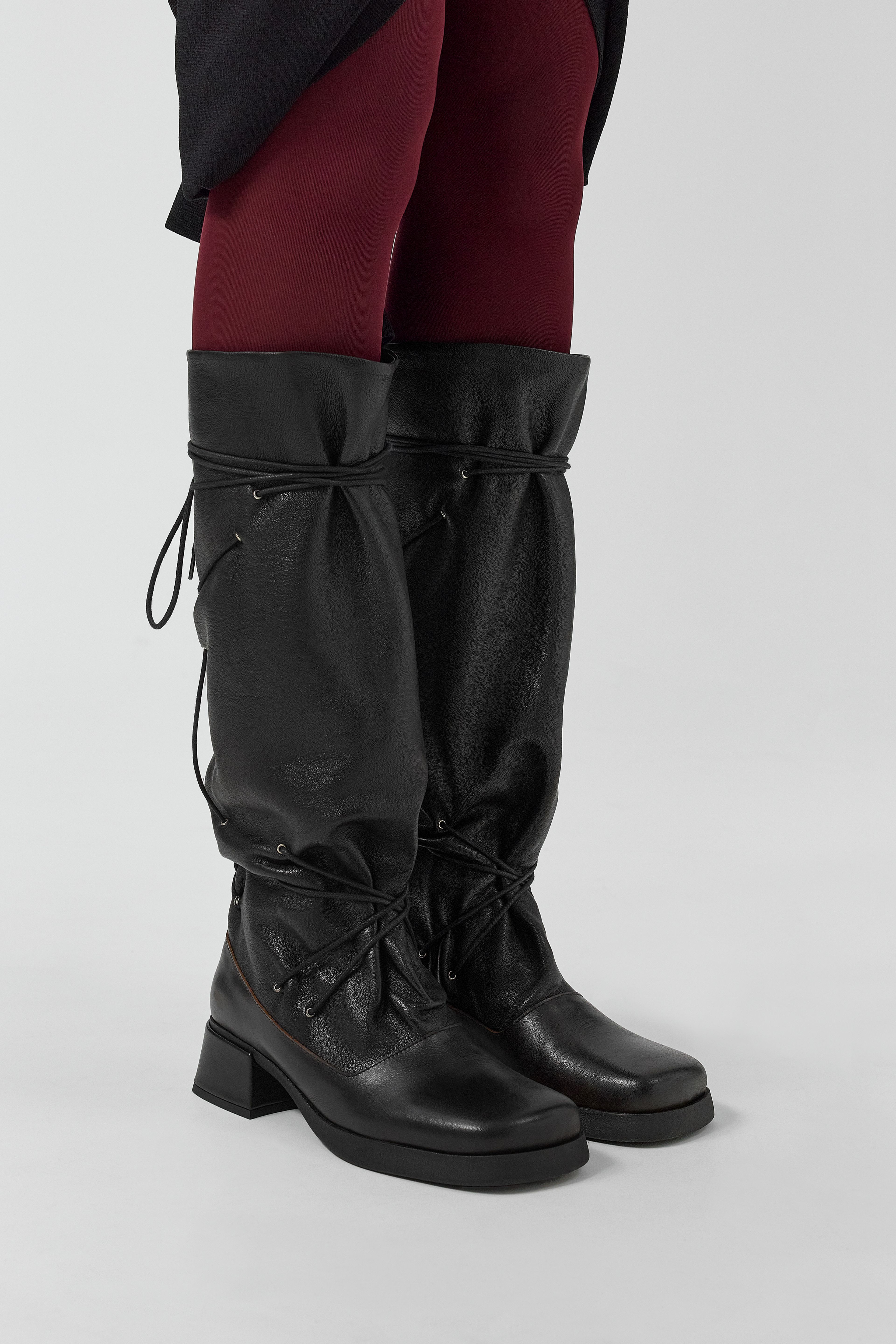 Alida Boots - Black Leather| Miista | Designed & Handmade in Europe