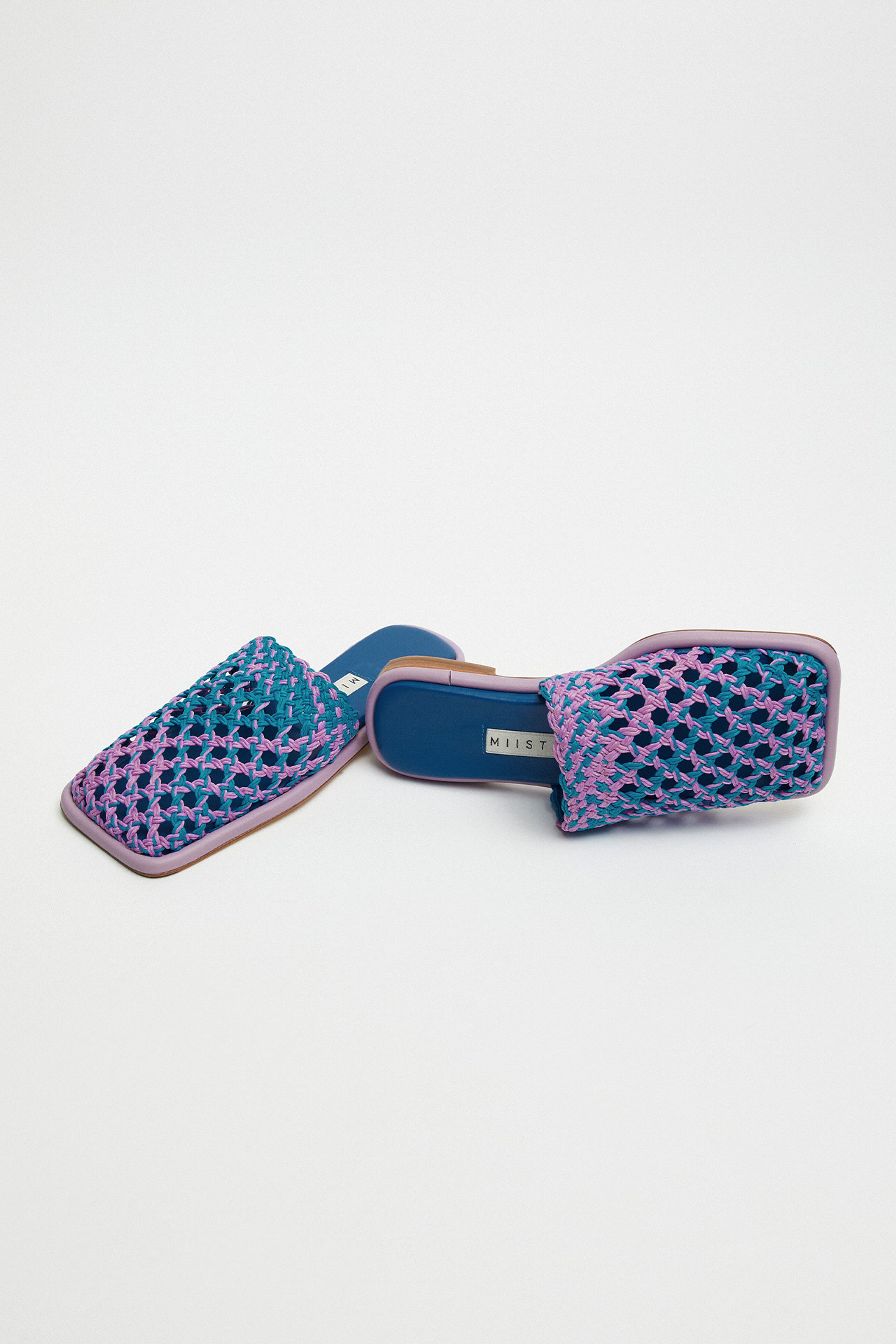 Merche Blue Mules | Miista Europe | Made in Spain