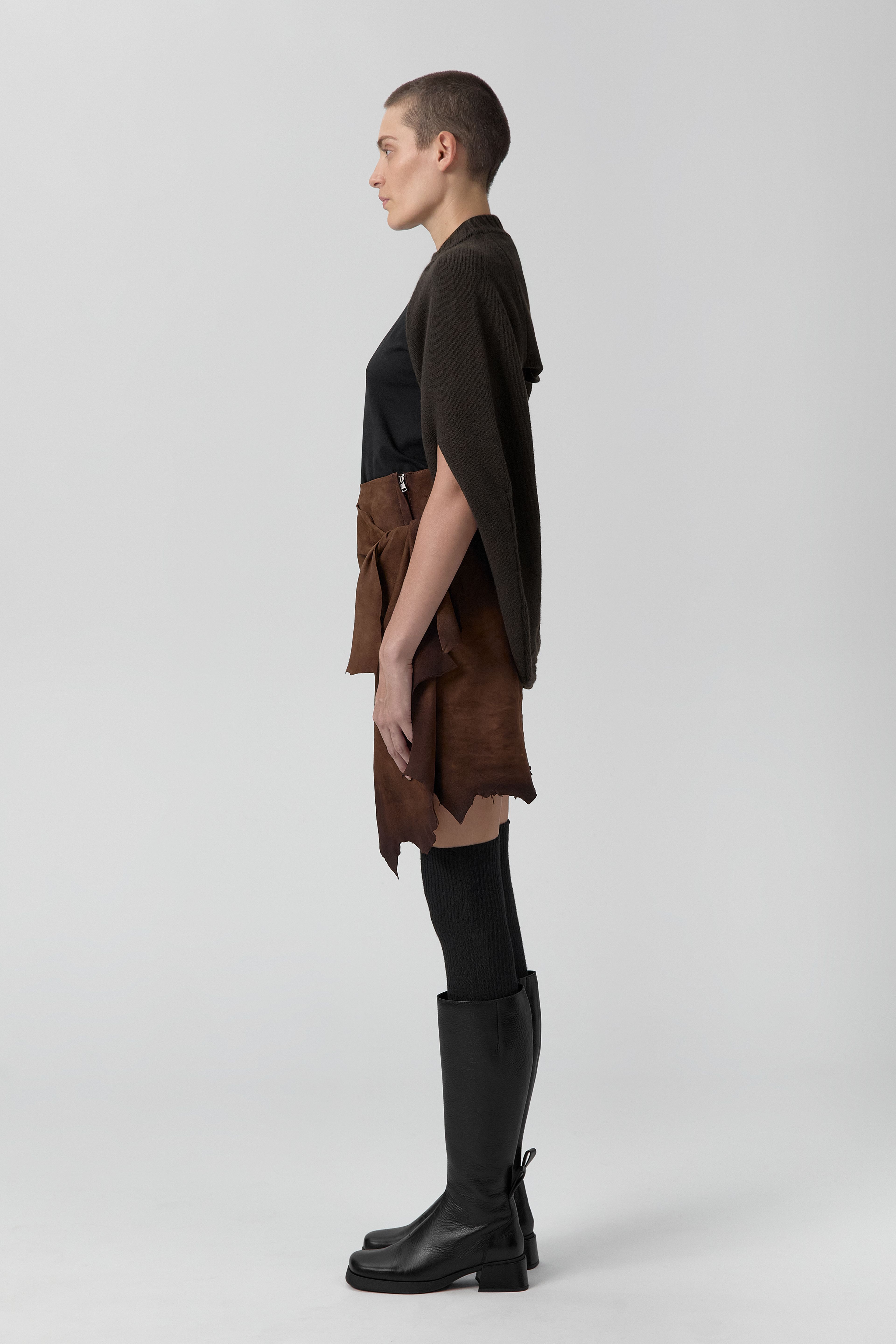 Marlene Sleeves - Brown Cashmere Blend Knit | Miista | Designed & Handmade in Europe