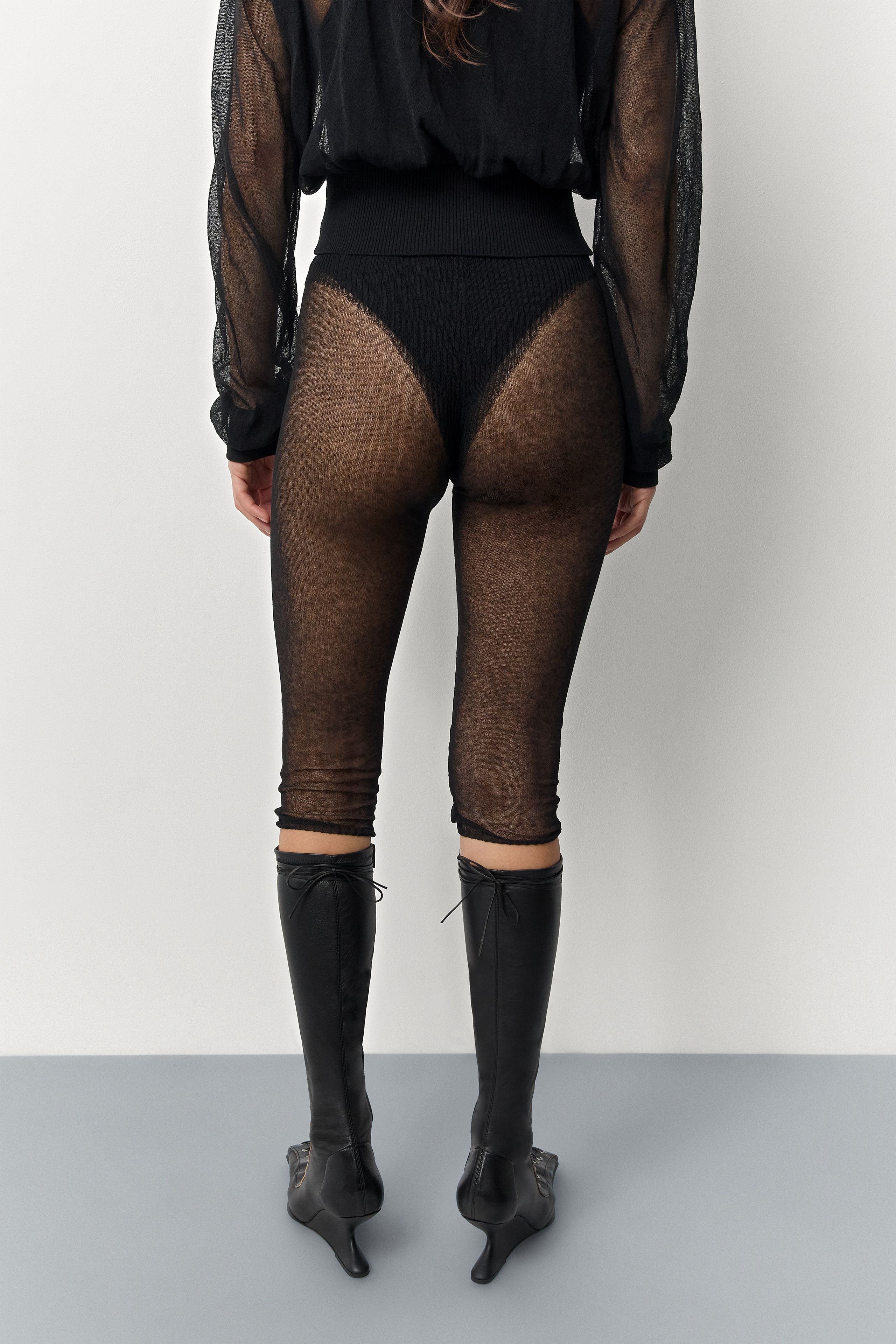 Fritza Trousers - Black Sheer Organic Cotton | Miista