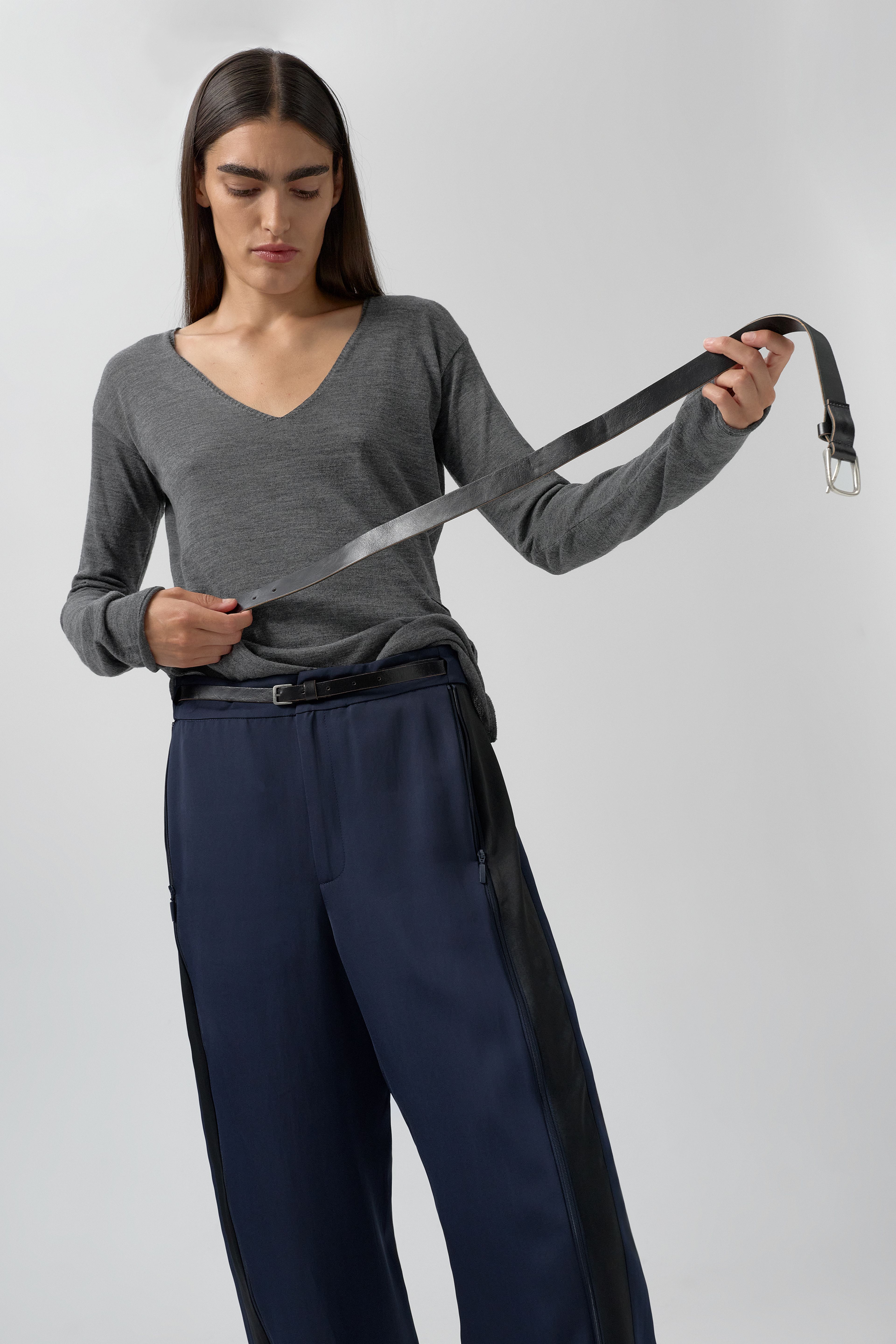 Yoko Jumper - Grey Extra Fine Merino Knit | Miista | Designed & Handmade in Europe