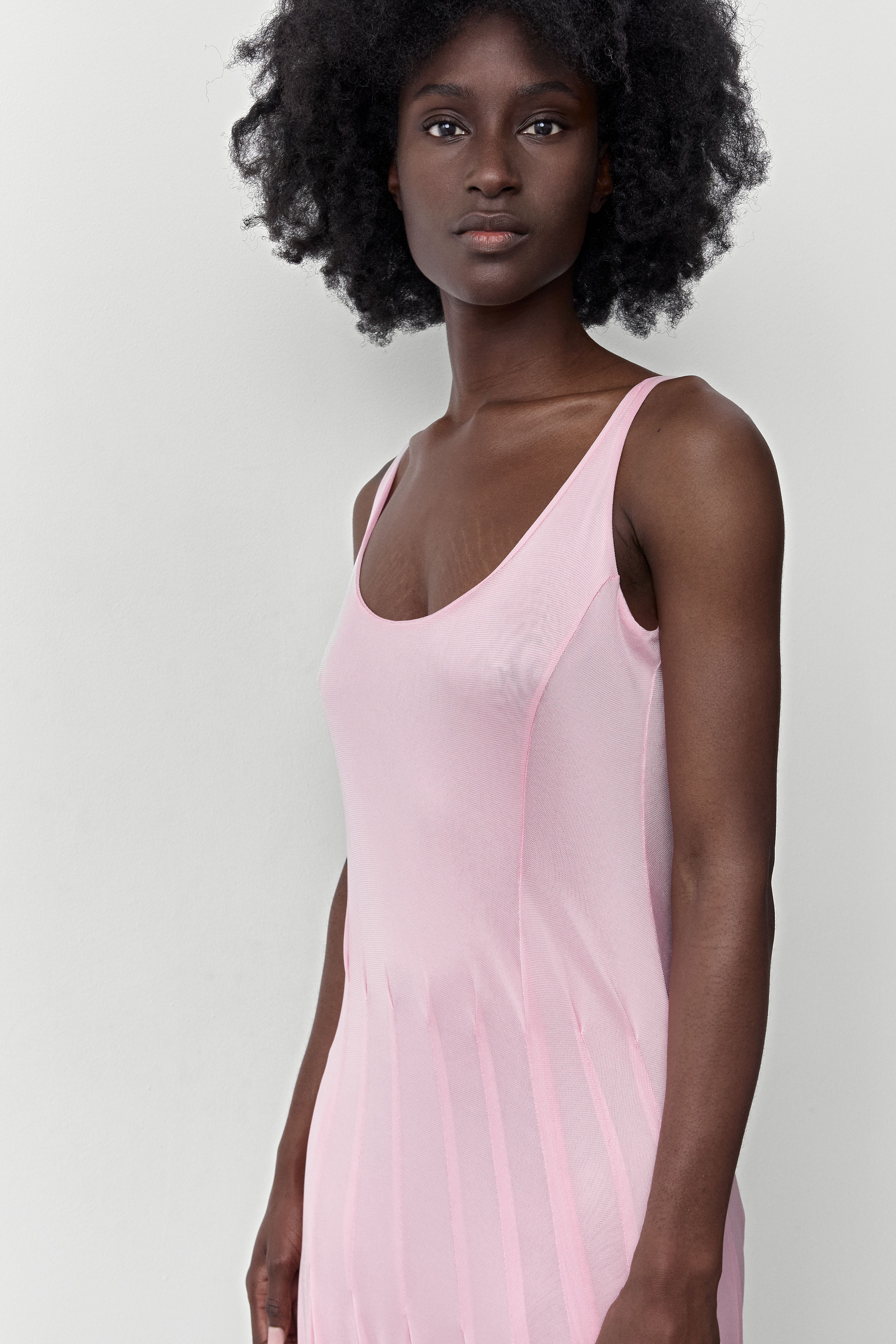 Nyah Pink Twisted Balloon Dress | Miista | Designed & Handmade in Europe