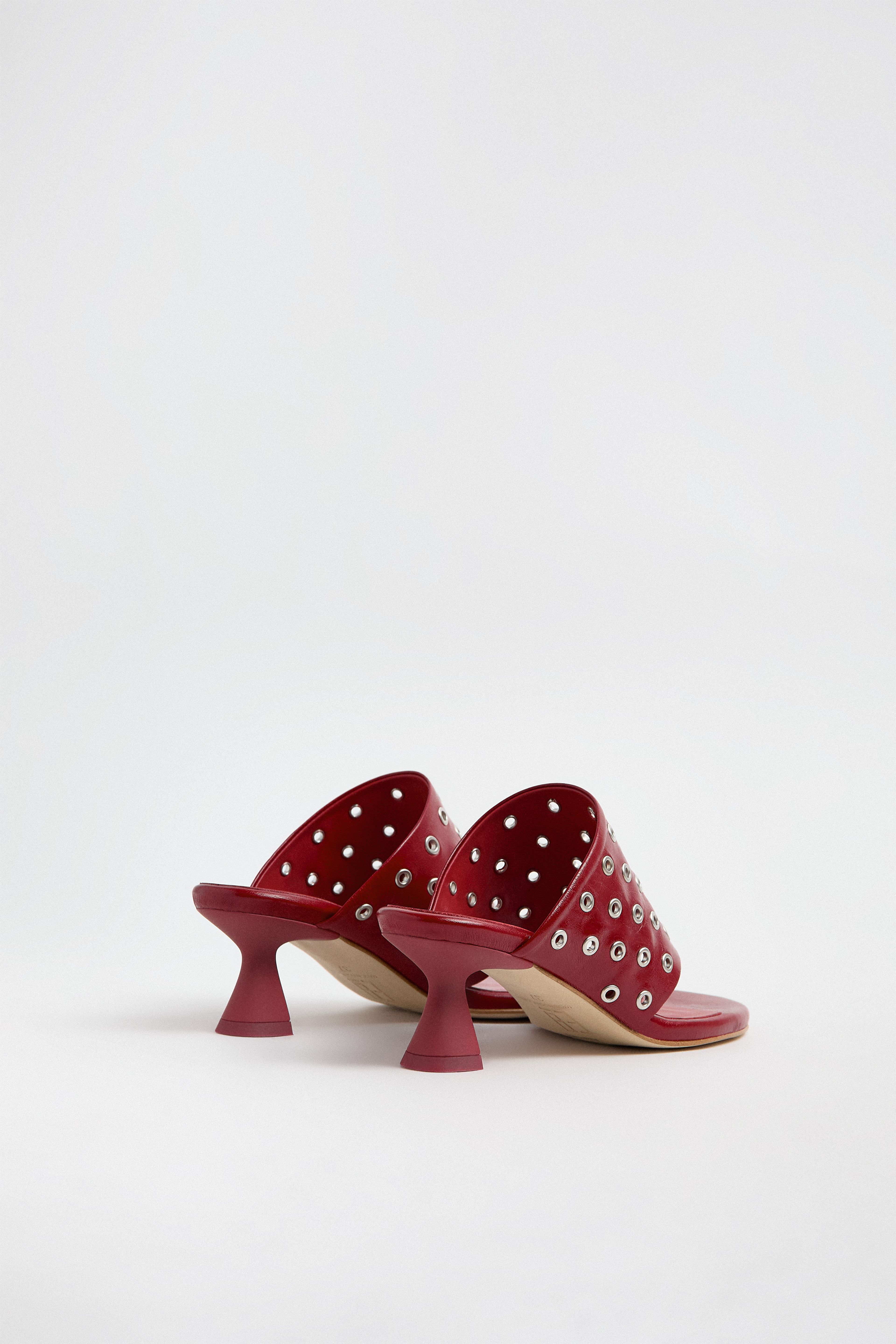 Cedella Red Eyelets Sandals | Miista | Designed & Handmade in Europe