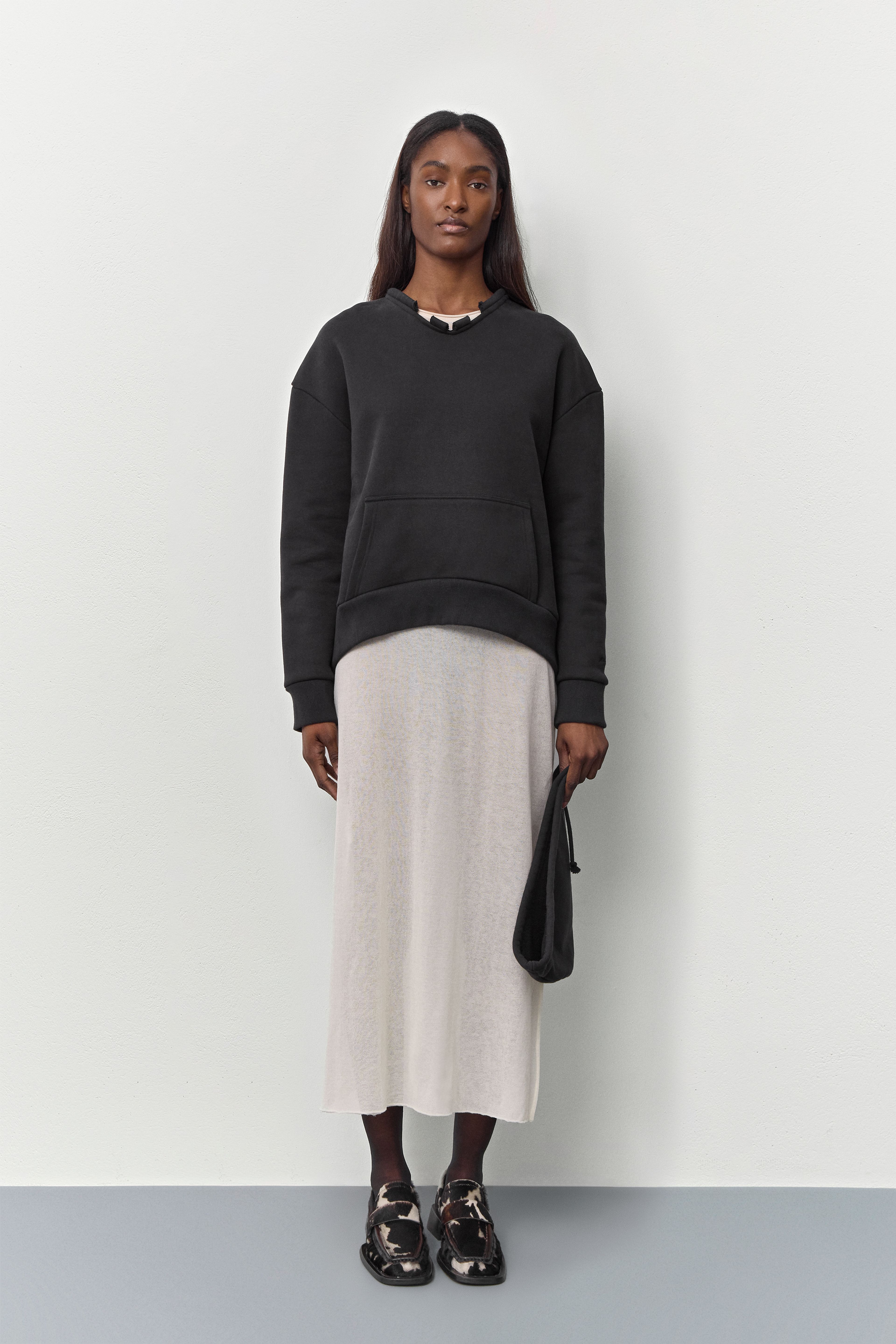 Carly Black Hoodie Sweatshirt | Miista | Designed & Handmade in Europe