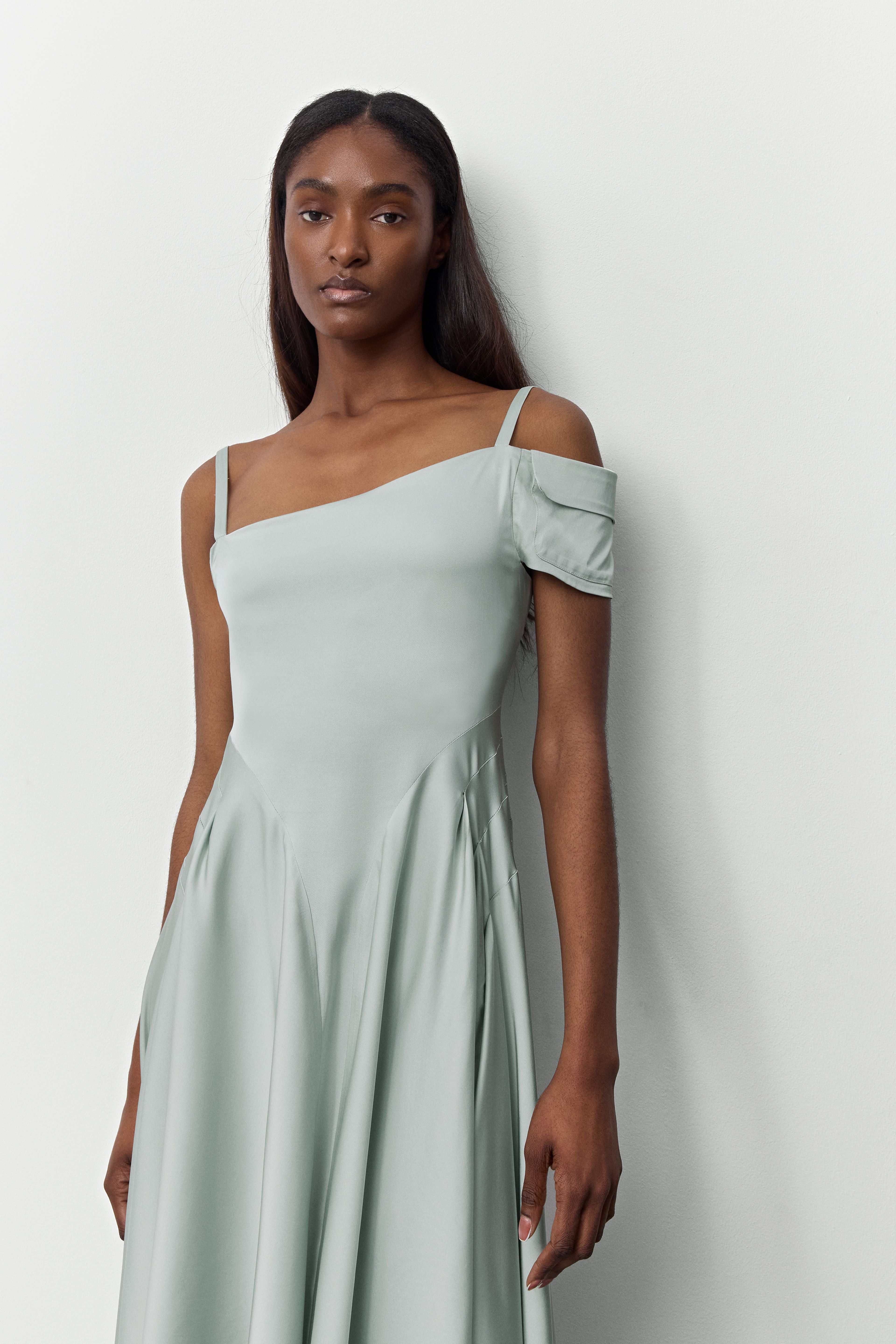 Rekka Mint Long Dress | Miista | Designed & Handmade in Europe