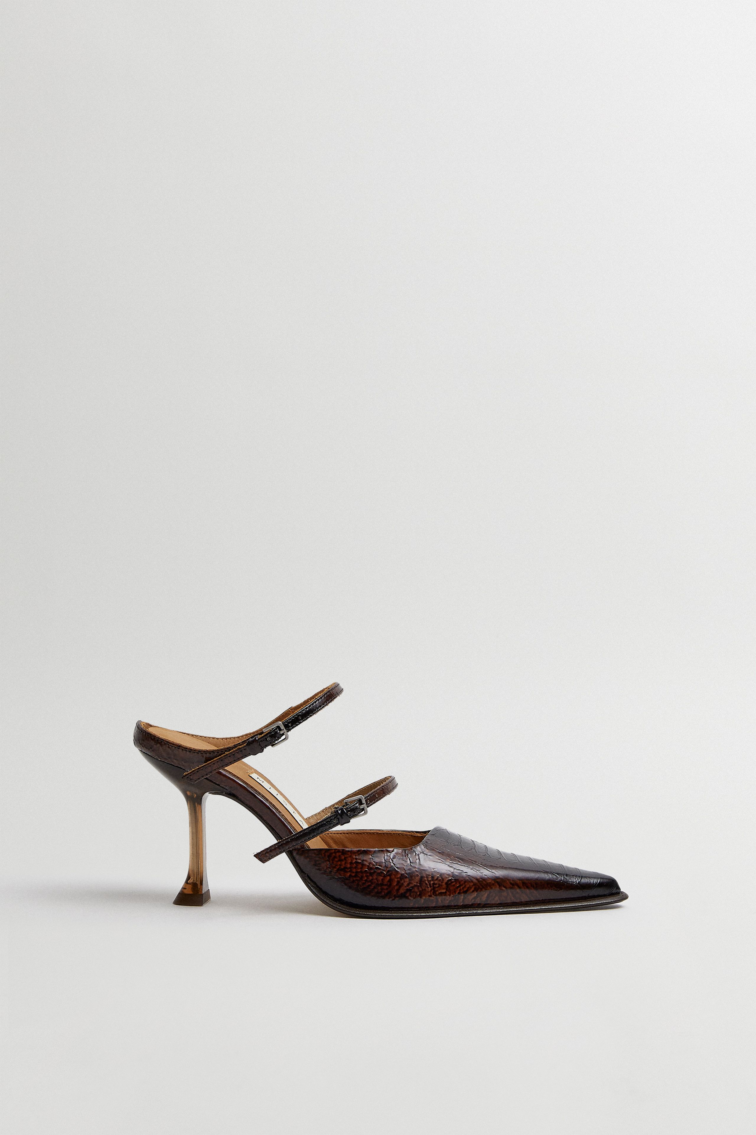Shari Brown Snake Straps Mules | Miista | Designed & Handmade in Europe