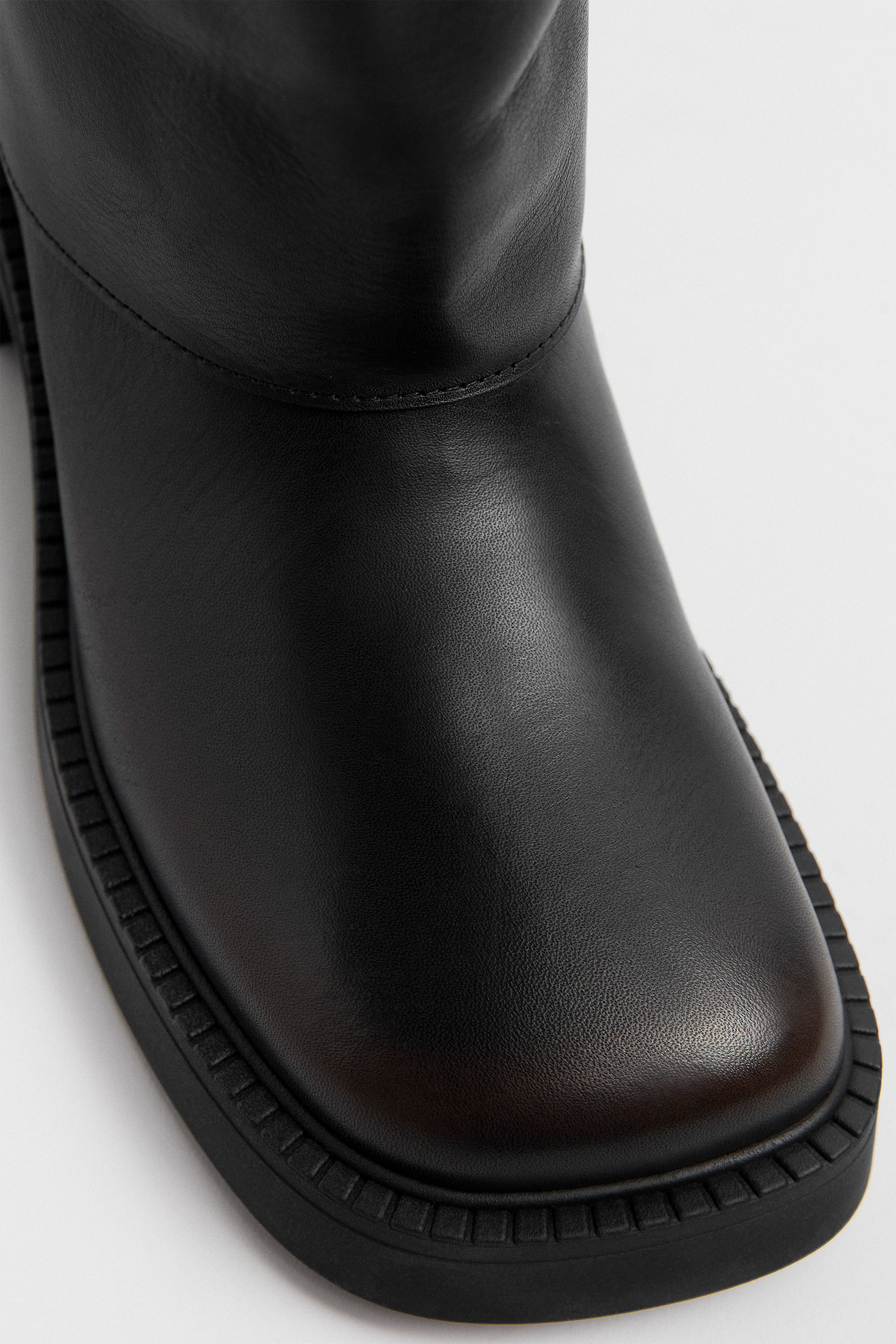 Leala Boots - Brown Brush Off Leather | Miista