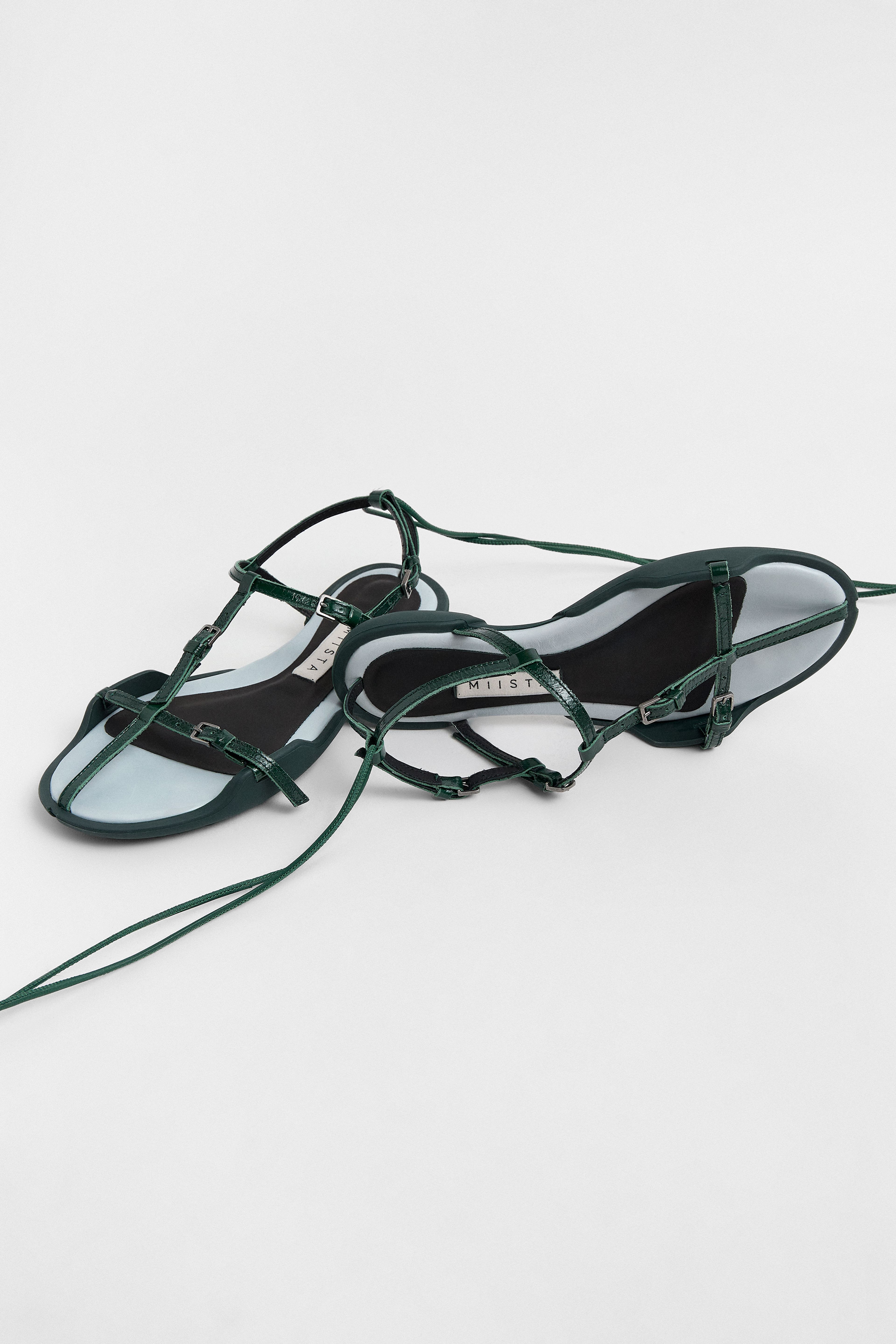 Raeny Mint Lace Up Sandals | Miista | Designed & Handmade in Europe