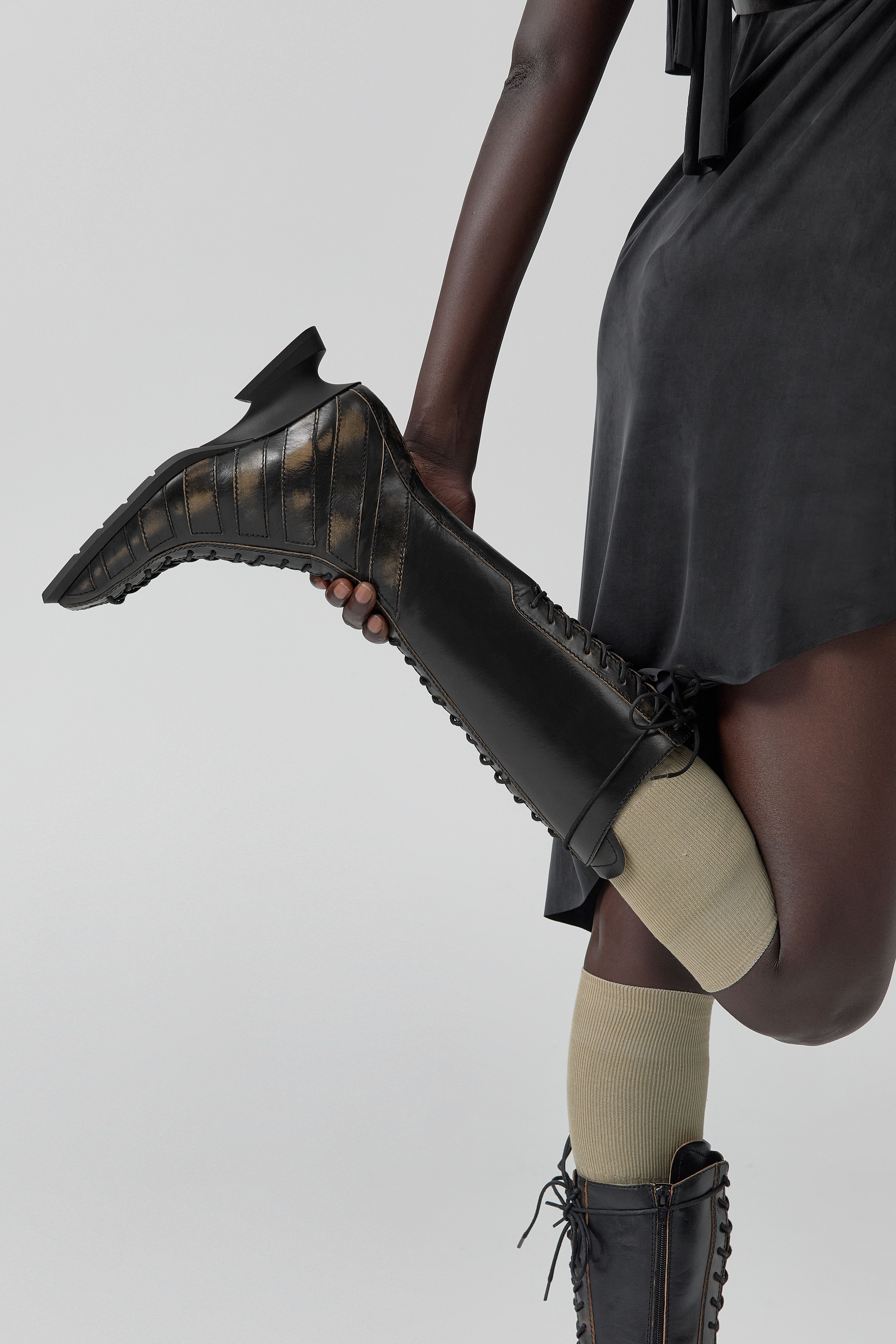Nelly Boots -  Brown Brush Off Leather | Miista | Designed & Handmade in Europe